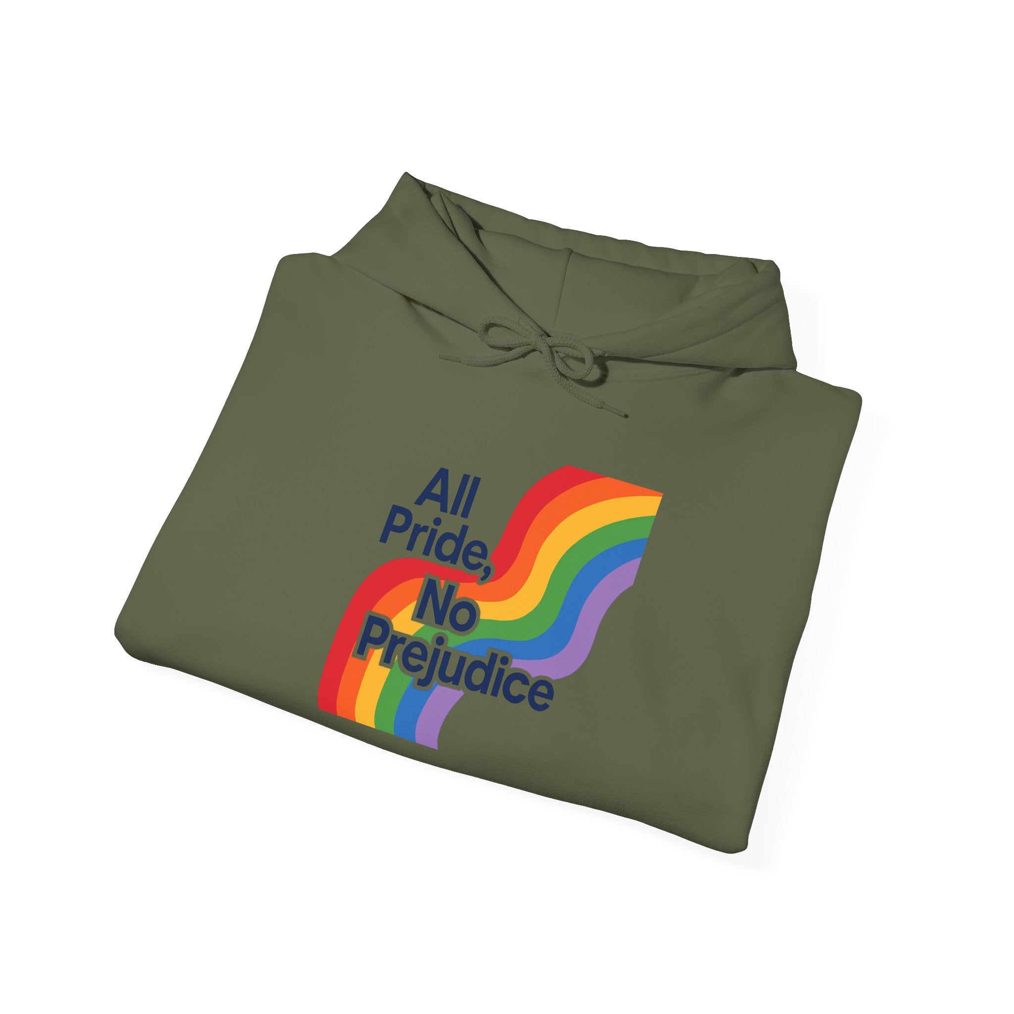 Pride Celebration Hoodie, Unisex Rainbow Sweatshirt, LGBTQ+ Hoodie, All Pride No Prejudice Sweatshirt, Comfortable Pride Wear anti trump