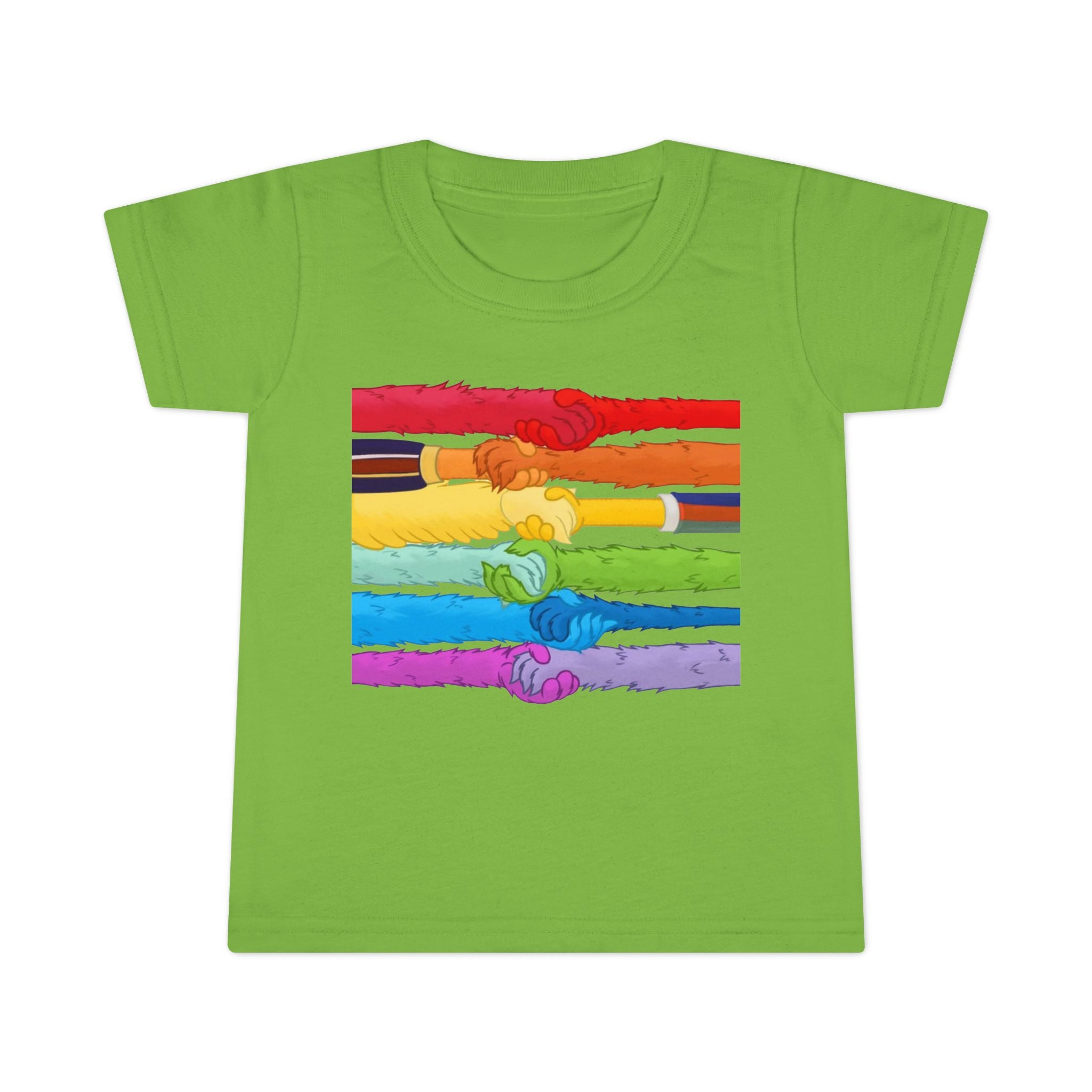 Rainbow Unity Toddler T-Shirt, Pride Tee, Kids Equality Shirt, Colorful Love Top, LGBTQ+ Support Apparel, Cute Gift for Toddlers