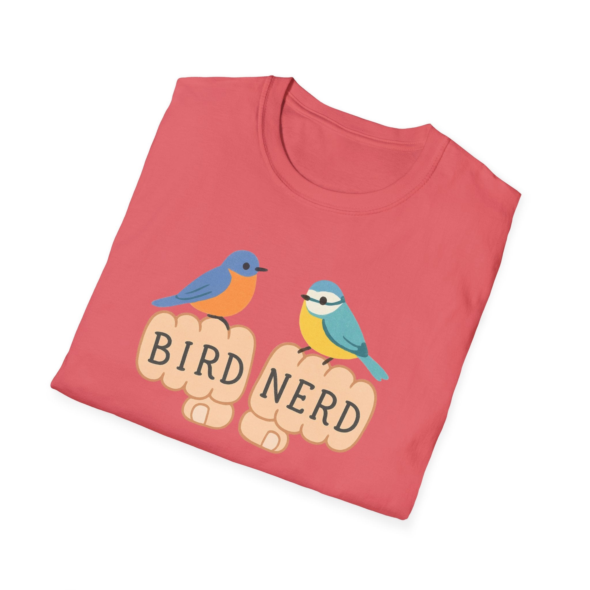 Bird Nerd Unisex Softstyle T-Shirt, Perfect for Bird Lovers, Nature Enthusiasts, Gift for Birdwatchers, Casual Wear,  Apparel bird gift