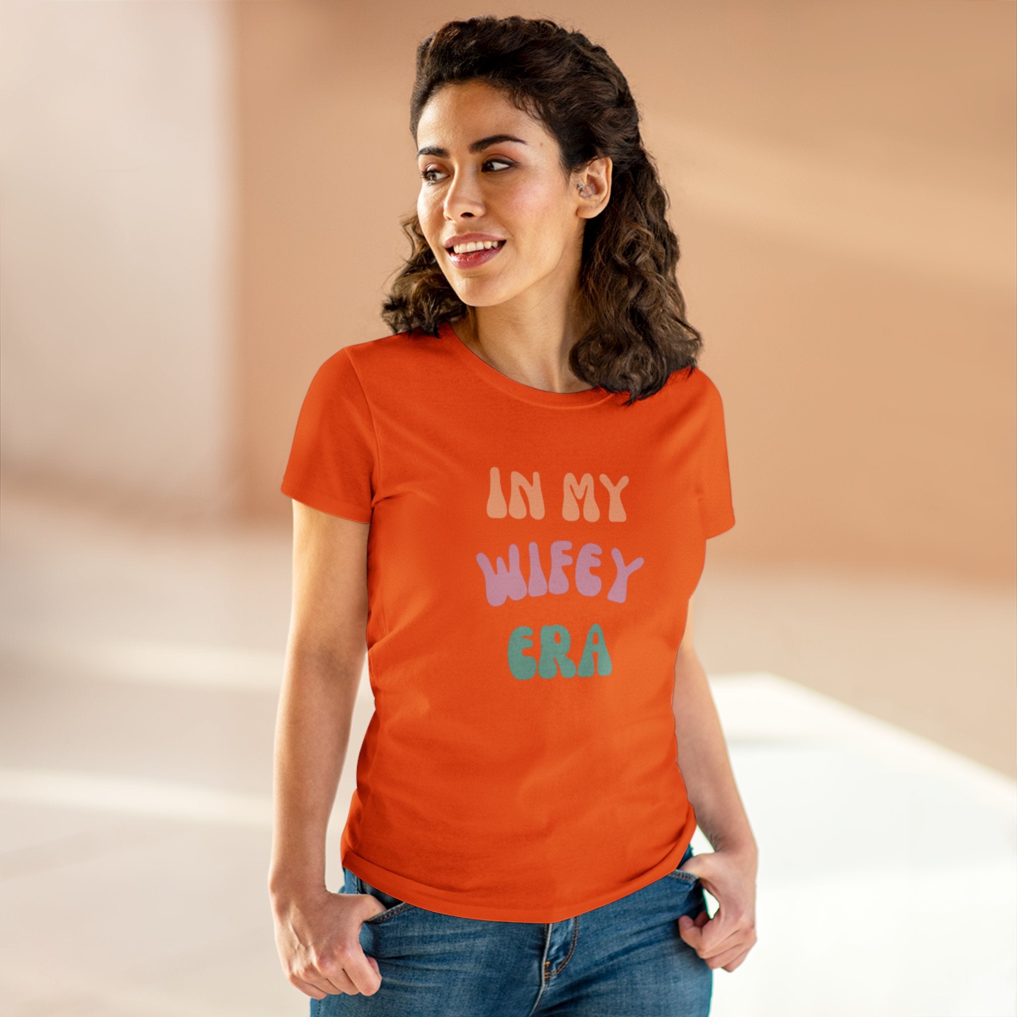 T-Shirt - Women's Midweight Cotton Tee with 'In My Wifey Era' Design