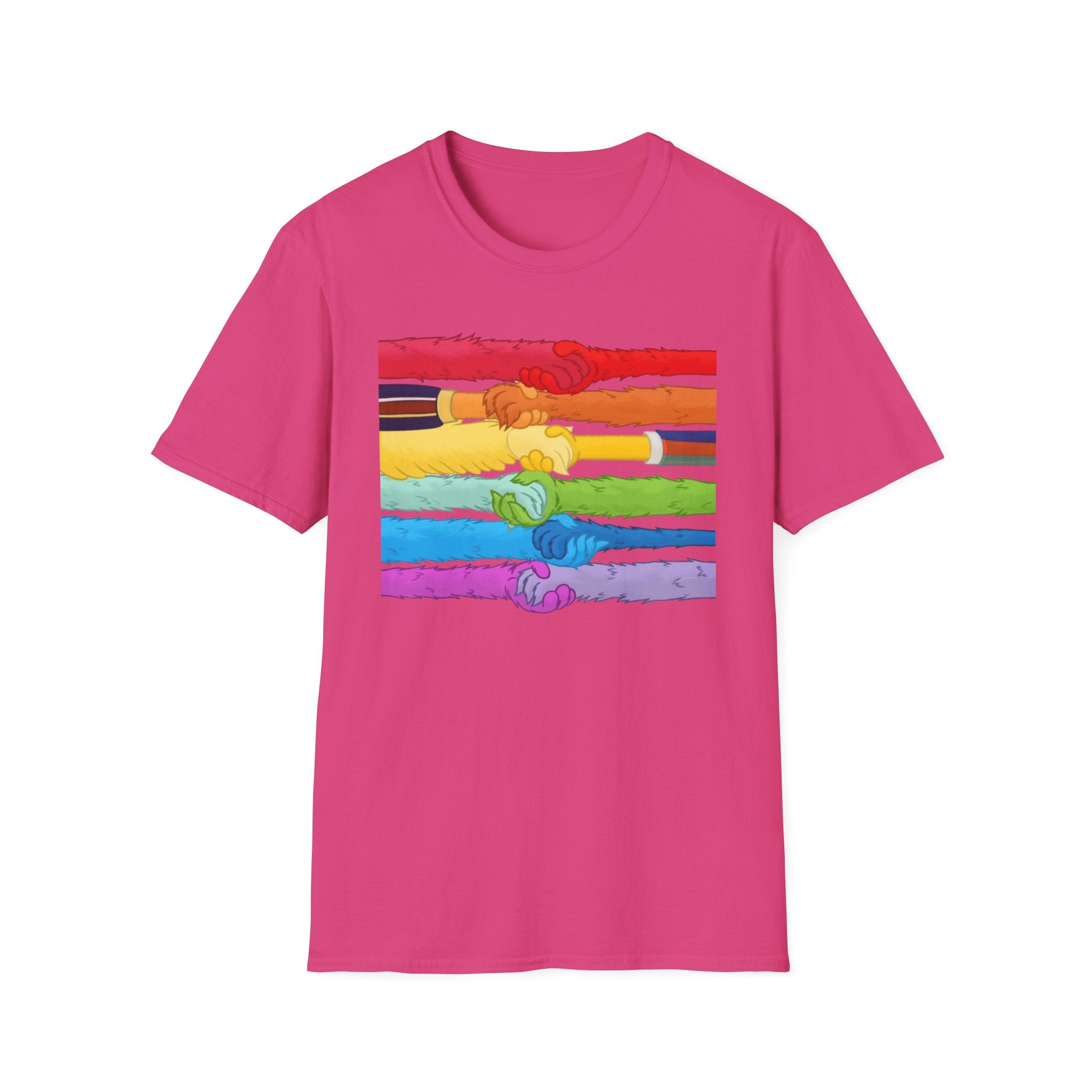 Pride Unity T-Shirt, Unisex Graphic Tee, LGBTQ+ Pride Shirt, Colorful Equality Apparel, Rainbow Friendship Tee, Support & Celebrate