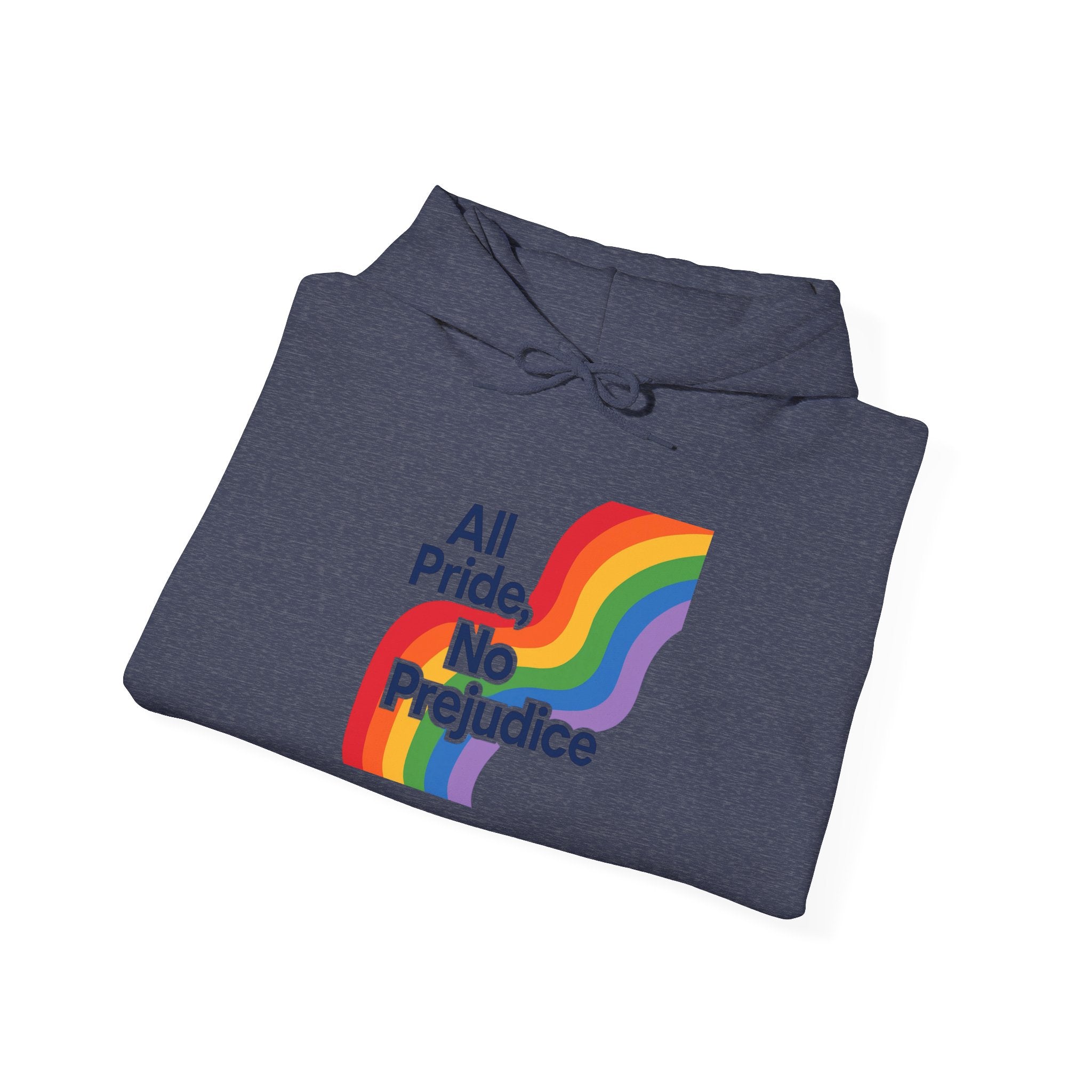Pride Celebration Hoodie, Unisex Rainbow Sweatshirt, LGBTQ+ Hoodie, All Pride No Prejudice Sweatshirt, Comfortable Pride Wear anti trump