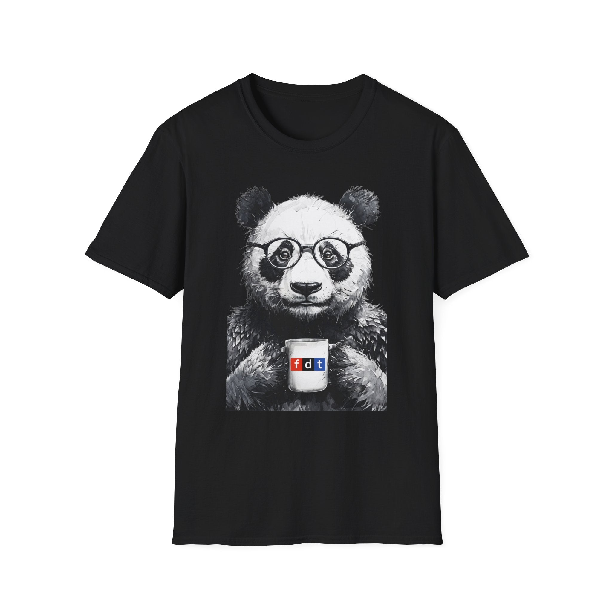 Social Justice Panda Coffee Protest FDT Unisex Softstyle T-Shirt, Anti Trump Activist Tee, Political Statement Shirt