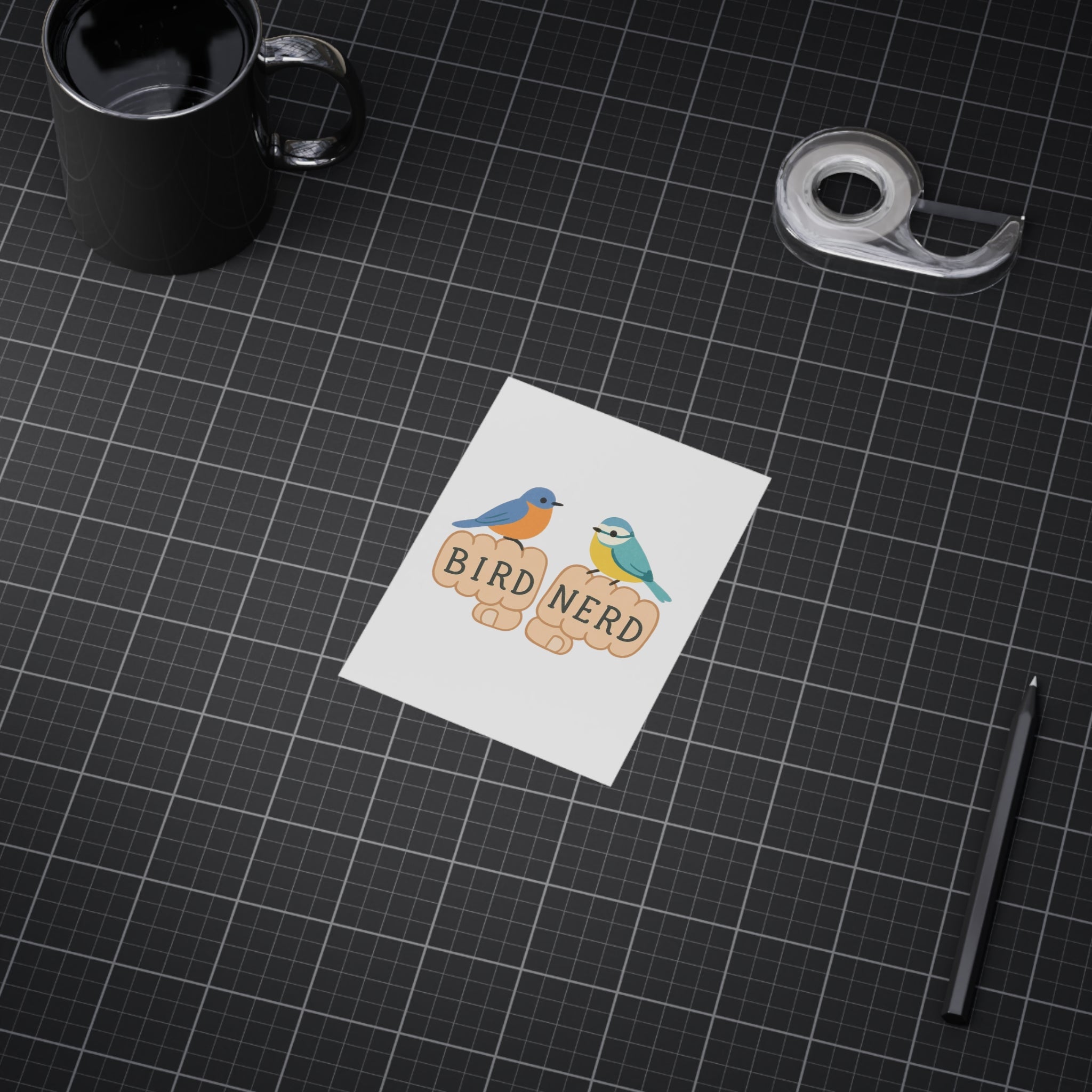 Bird Nerd Unframed Prints, Nature Lover Artwork, Bird Decor, Gift for Birdwatchers, Cute Wall Art for Home Birding gift knuckle, tattoos