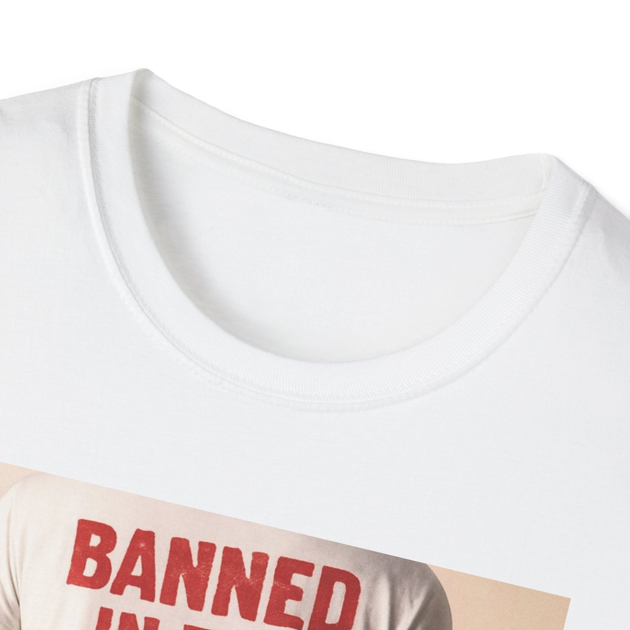Banned in the USA Political Activist T-Shirt, Liberal Tee, Anti-Trump Christmas Gift, Unisex Softstyle Shirt Kimmel Colbert socia justice