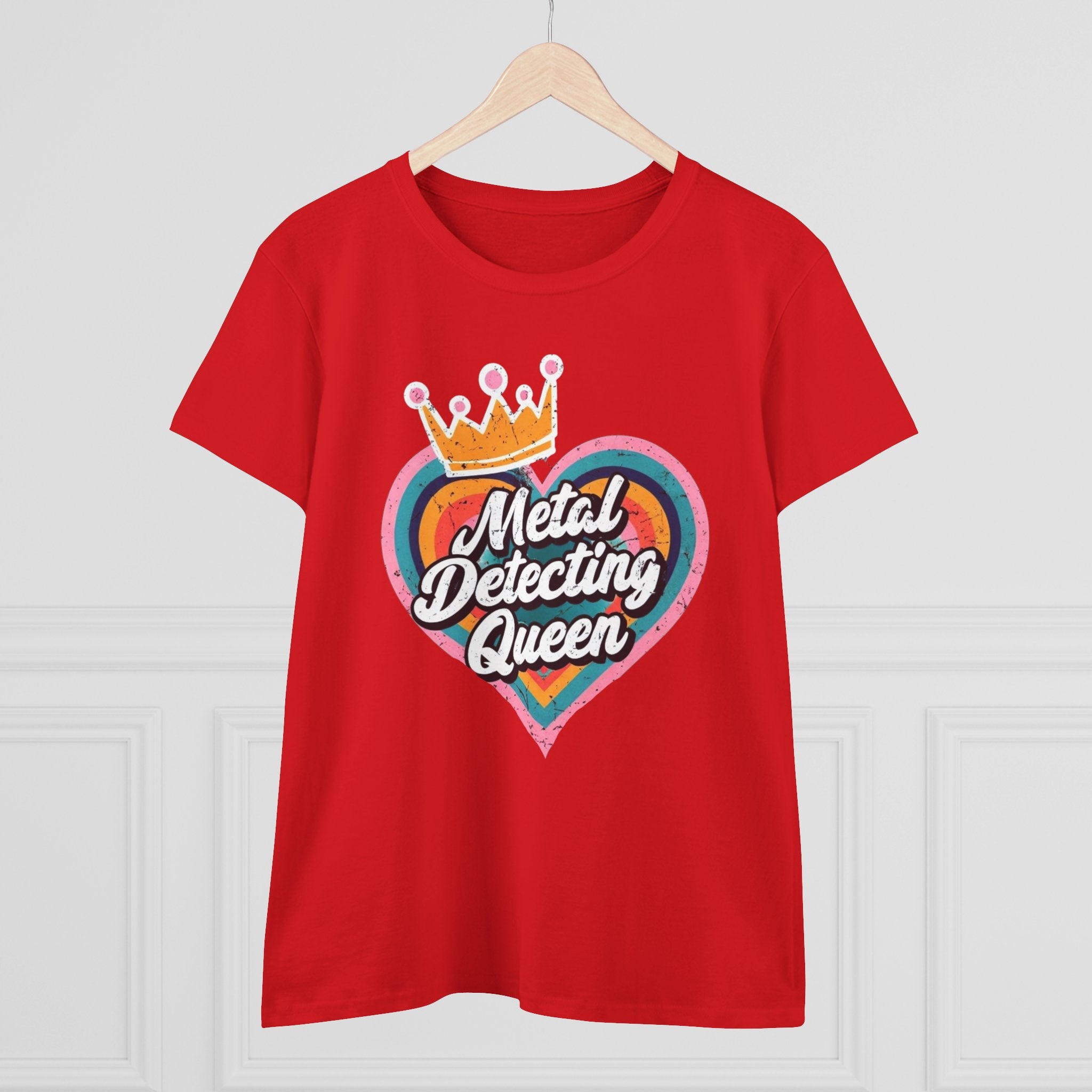 Metal Detecting Queen T-Shirt, Fun Tee for Hobbyists, Gift for Treasure Hunters, Everyday Casual Wear, Perfect for Outdoors