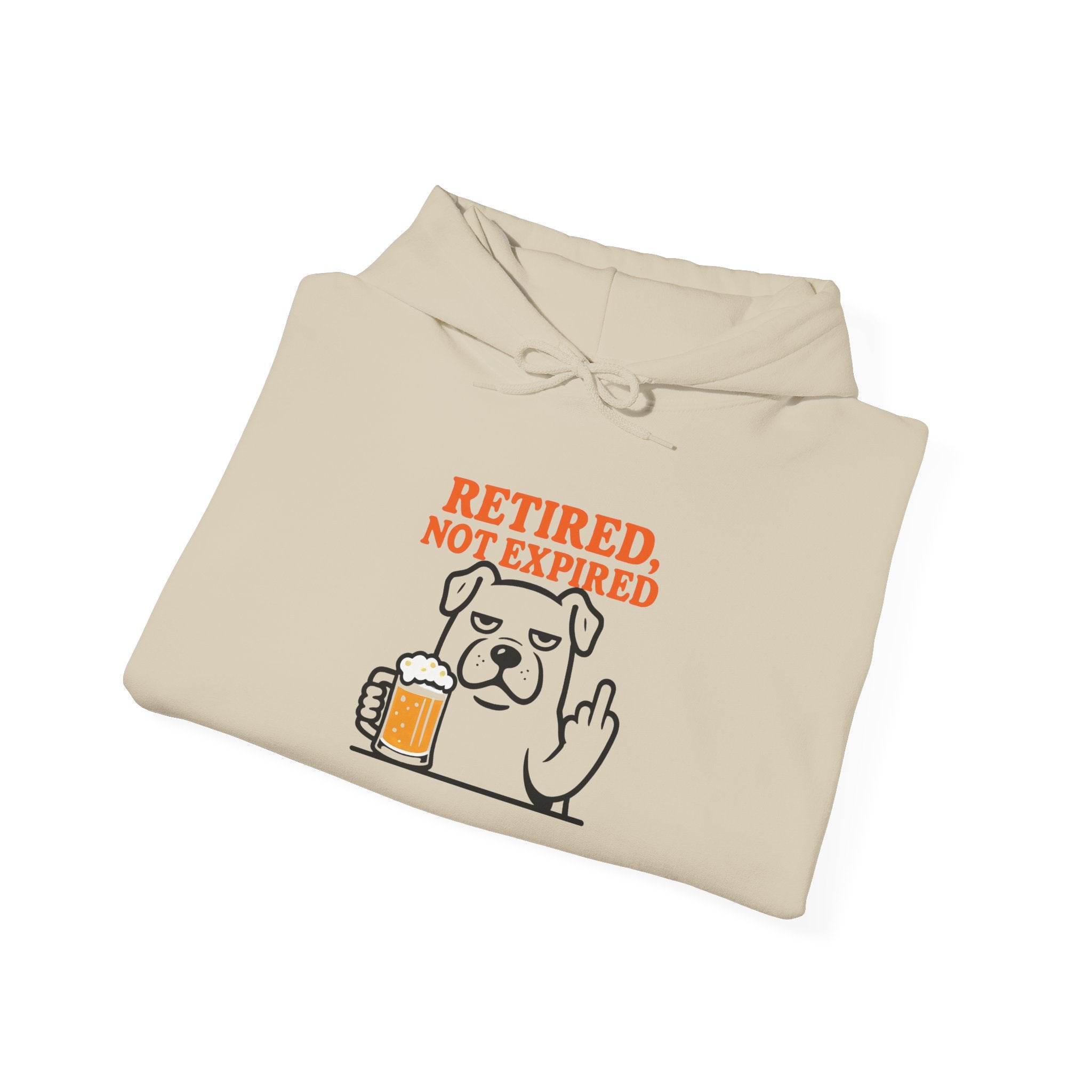 Retired not expired Dog and beer Hoodie, Retirement Adventure Gifts, Funny Unisex Sweatshirt