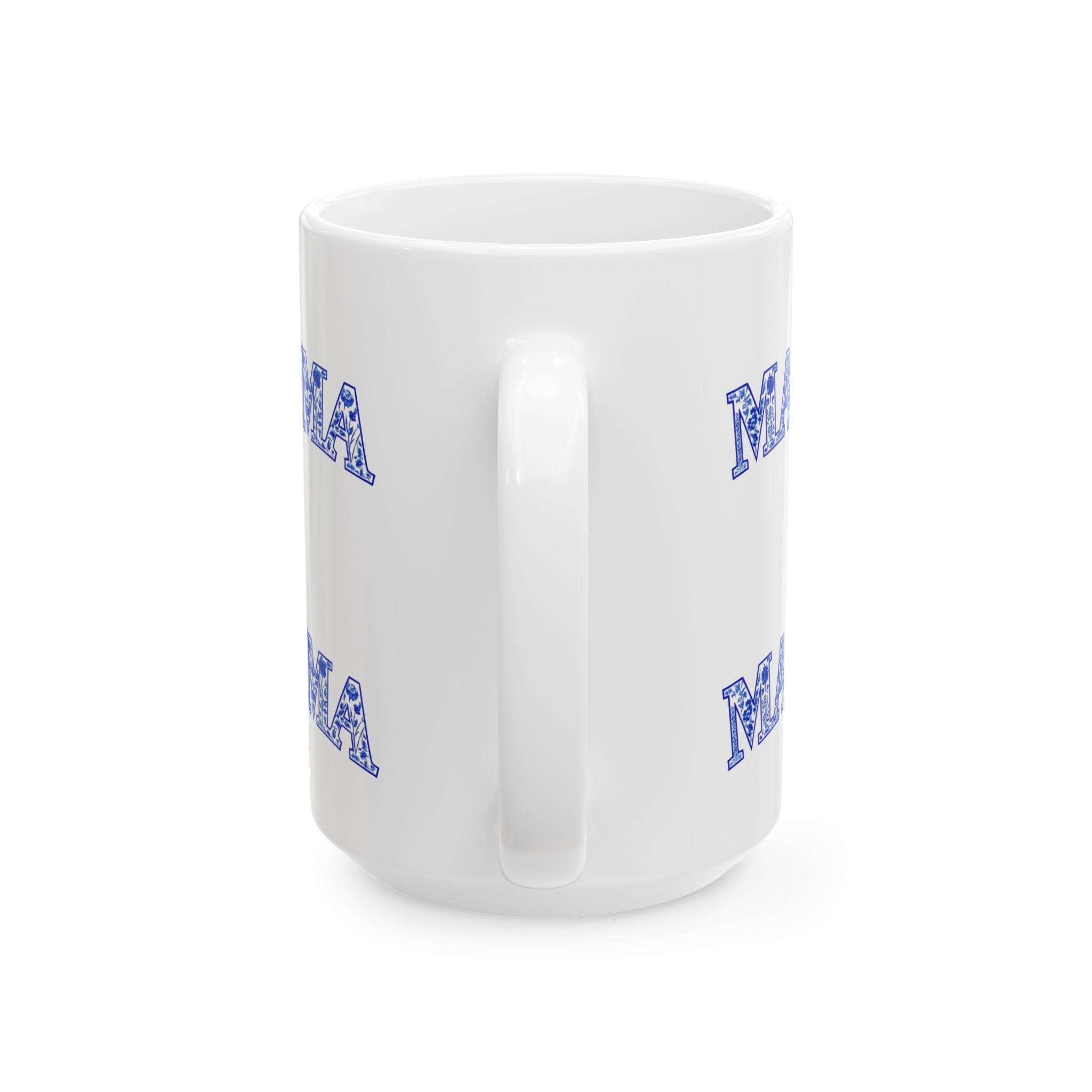 Blue Floral "Mama" Ceramic Mug, Perfect Gift for Mother's Day, Tea Lovers, Coffee Lovers, Birthday, Home Decor, Kitchen Chinoiserie
