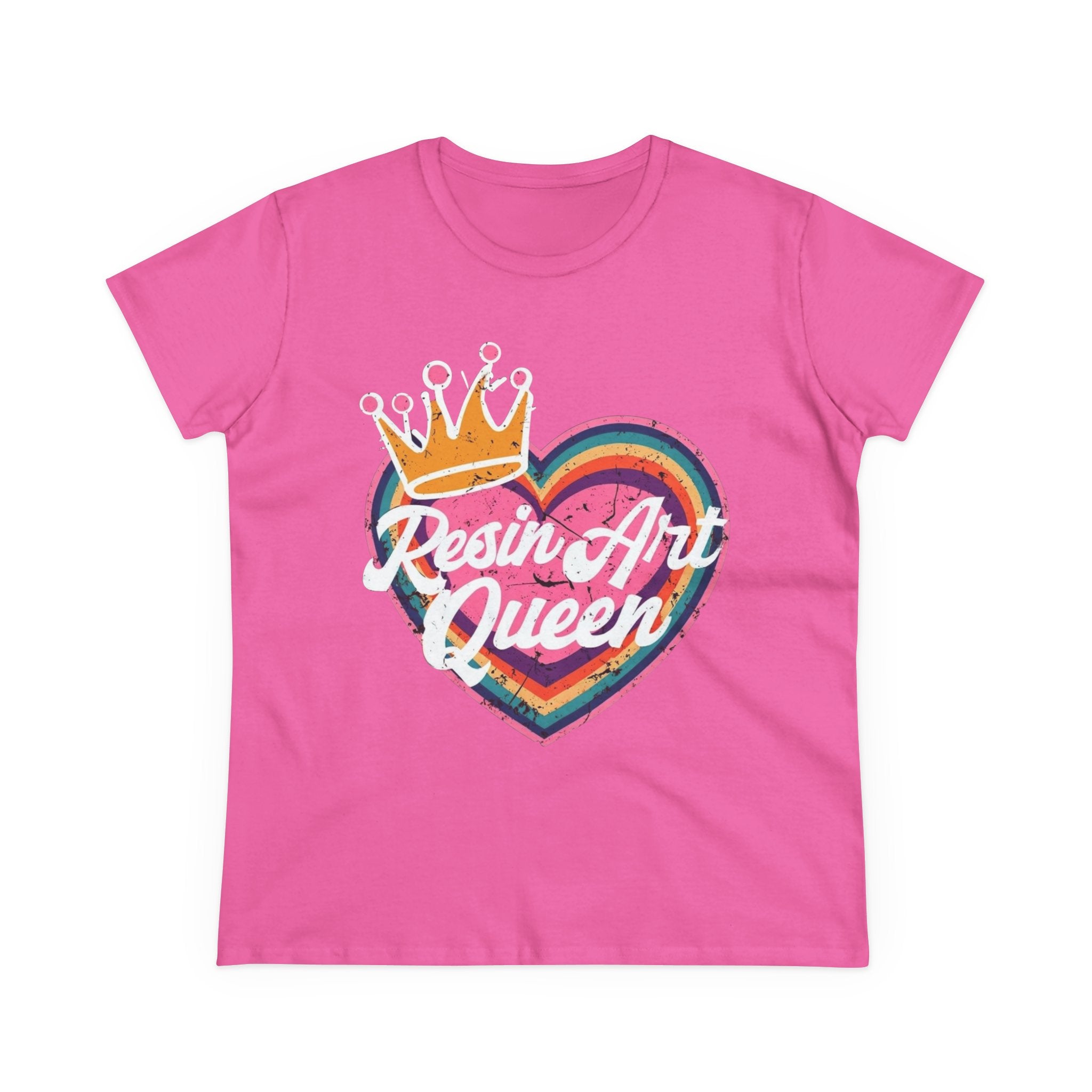 Resin Art Queen Tee - Fun, Colorful Cotton Shirt for Art Lovers, Gifts, Festivals, Home Parties, Creative Outfits