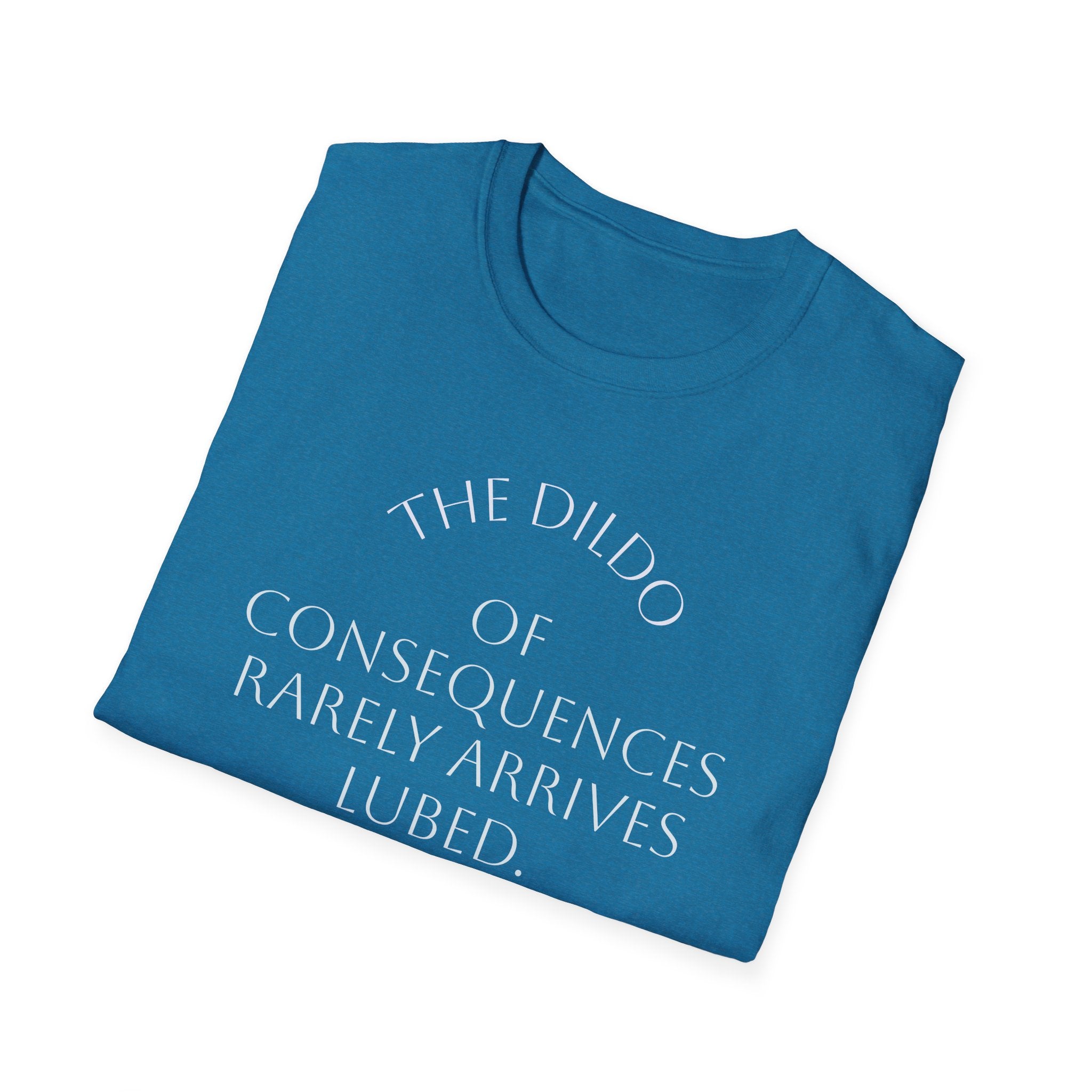 Bad Karma Unisex Softstyle T-Shirt, Humorous Dildo of Consequences Tee, Sarcastic Graphic Shirt, Novelty Gift Apparel, Unisex Tshirt
