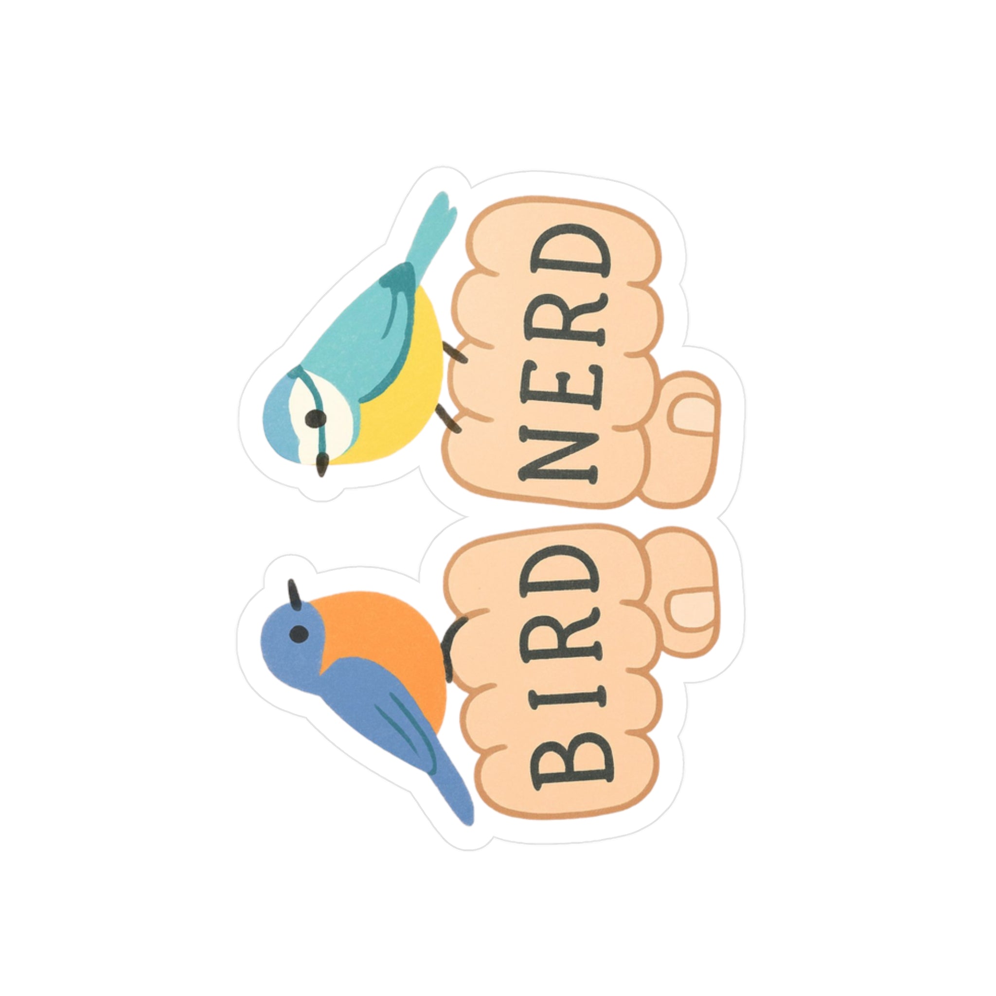 Bird Nerd Vinyl Decals for Enthusiasts, Stickers Gift for Bird Lovers, Fun Wall Art, Gift for Nature Lovers, Customizable Outdoor Decor