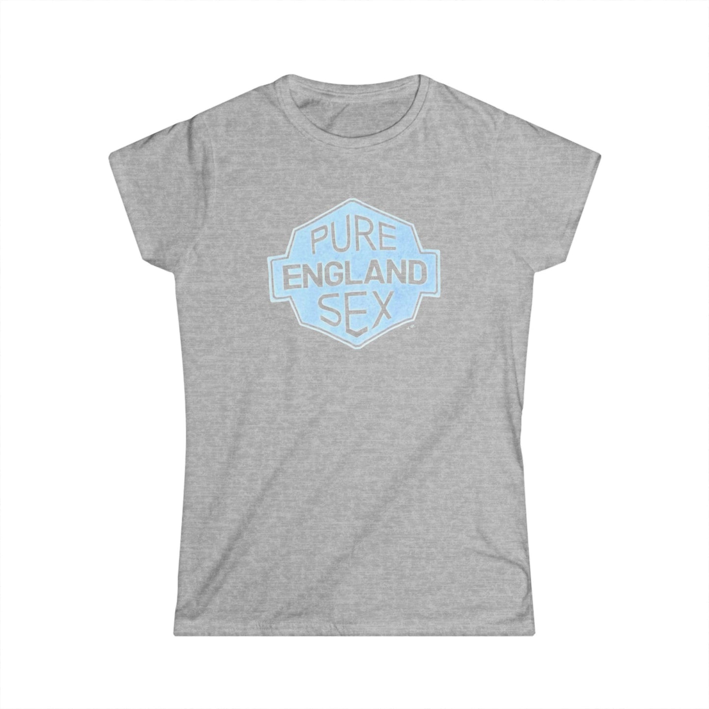 Pure England Sex Tee, Casual Women's Shirt, Funny Graphic Top, Gift for Her, Summer Fashion, Trendy Softstyle Tee white lotus