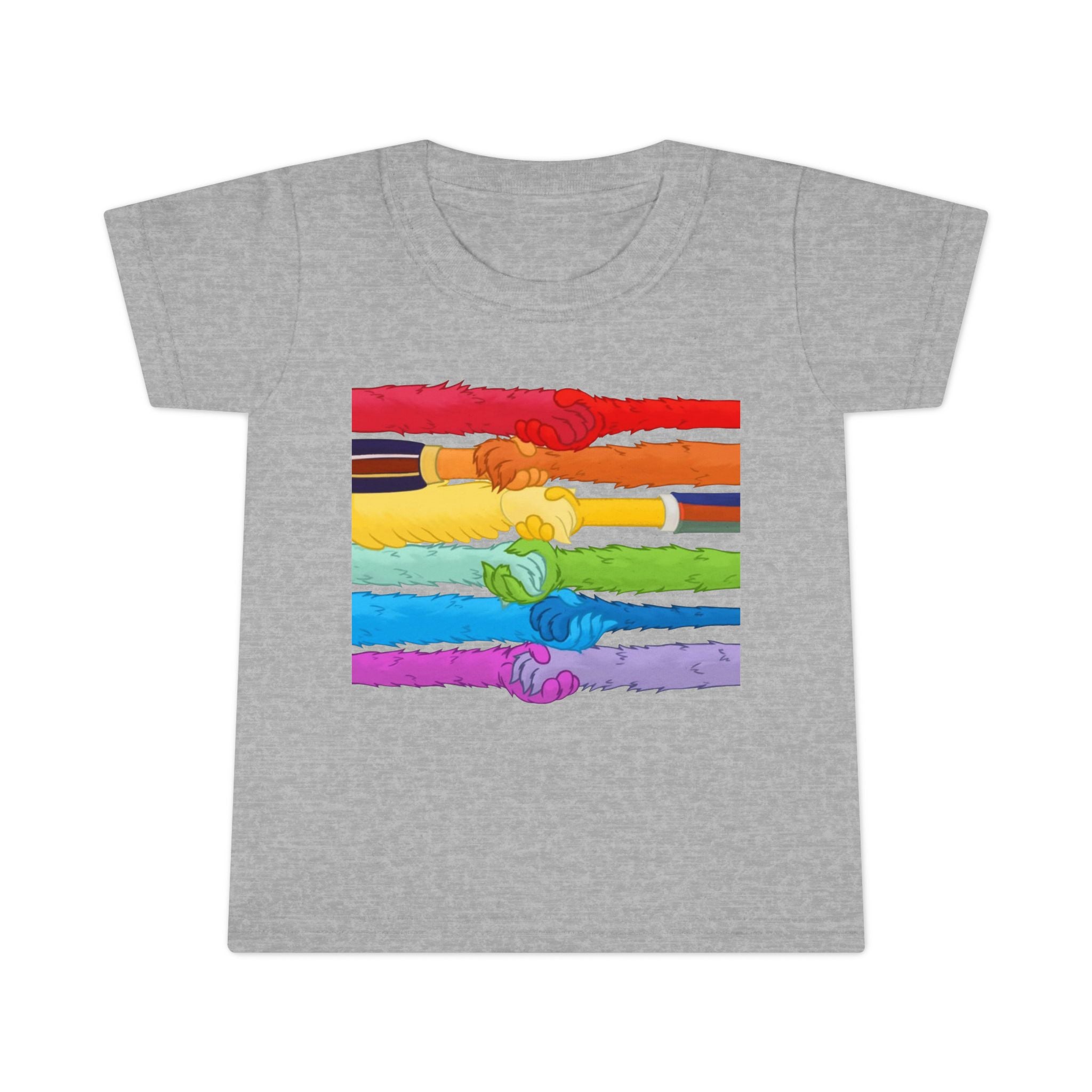 Rainbow Unity Toddler T-Shirt, Pride Tee, Kids Equality Shirt, Colorful Love Top, LGBTQ+ Support Apparel, Cute Gift for Toddlers