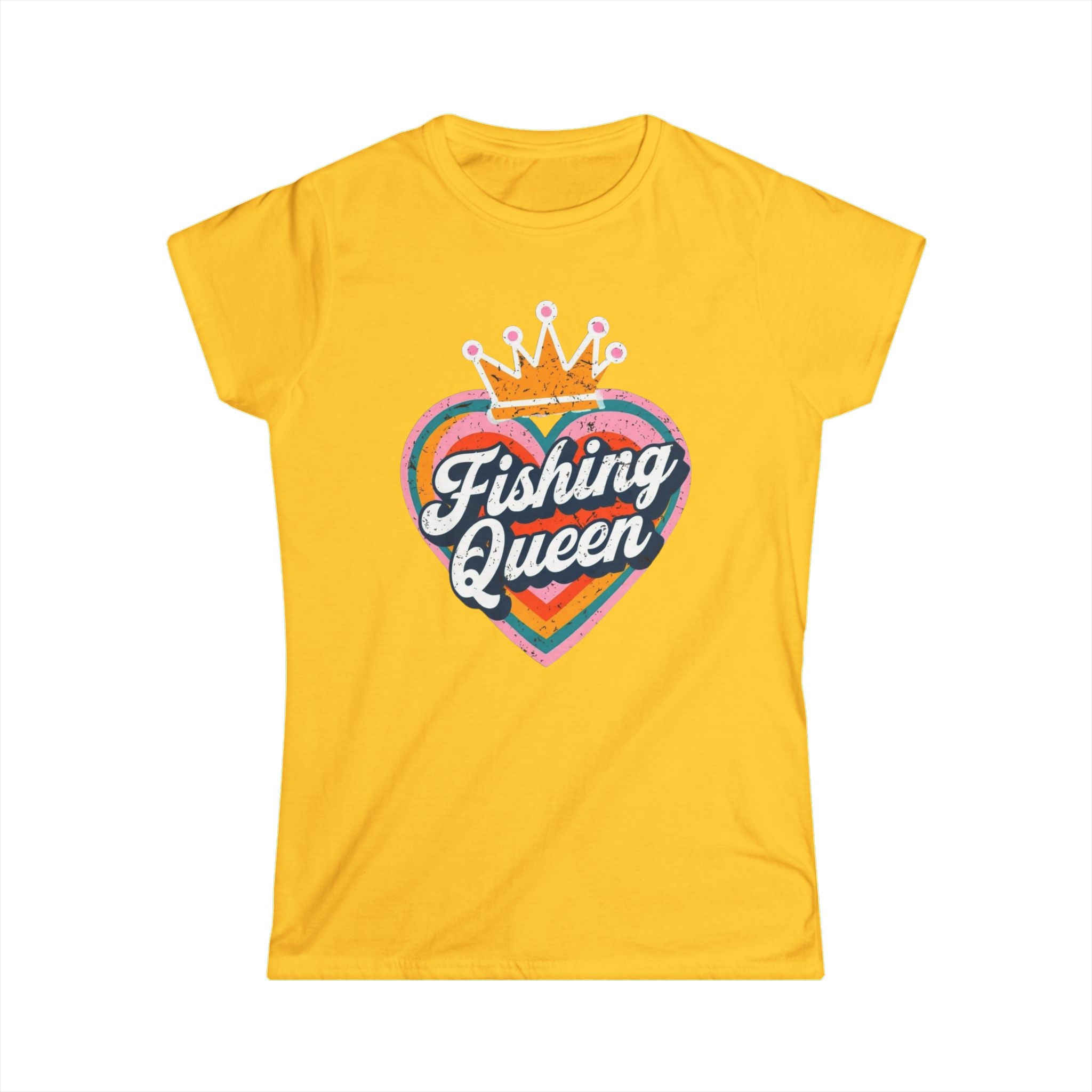 Fishing Queen Softstyle Tee - Perfect for Fishing Enthusiasts, Summer Vacation, Gifts for Her, Outdoor Adventures, Women's T-Shirt