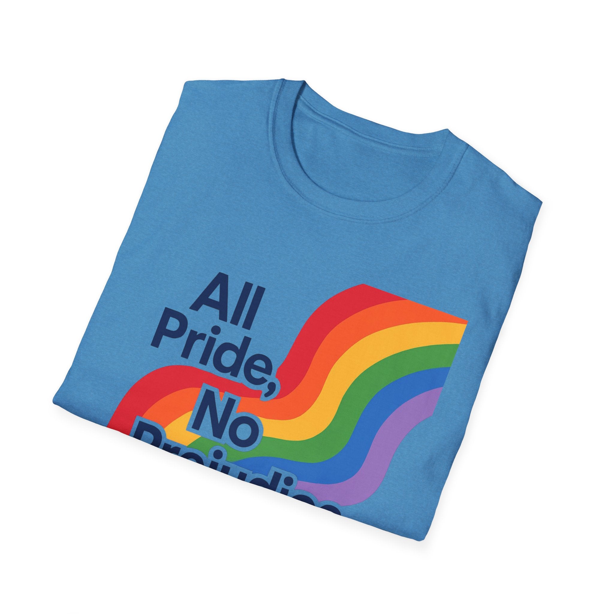 All pride no prejudice Pride Awareness Tee rainbow gift social justice T shirt