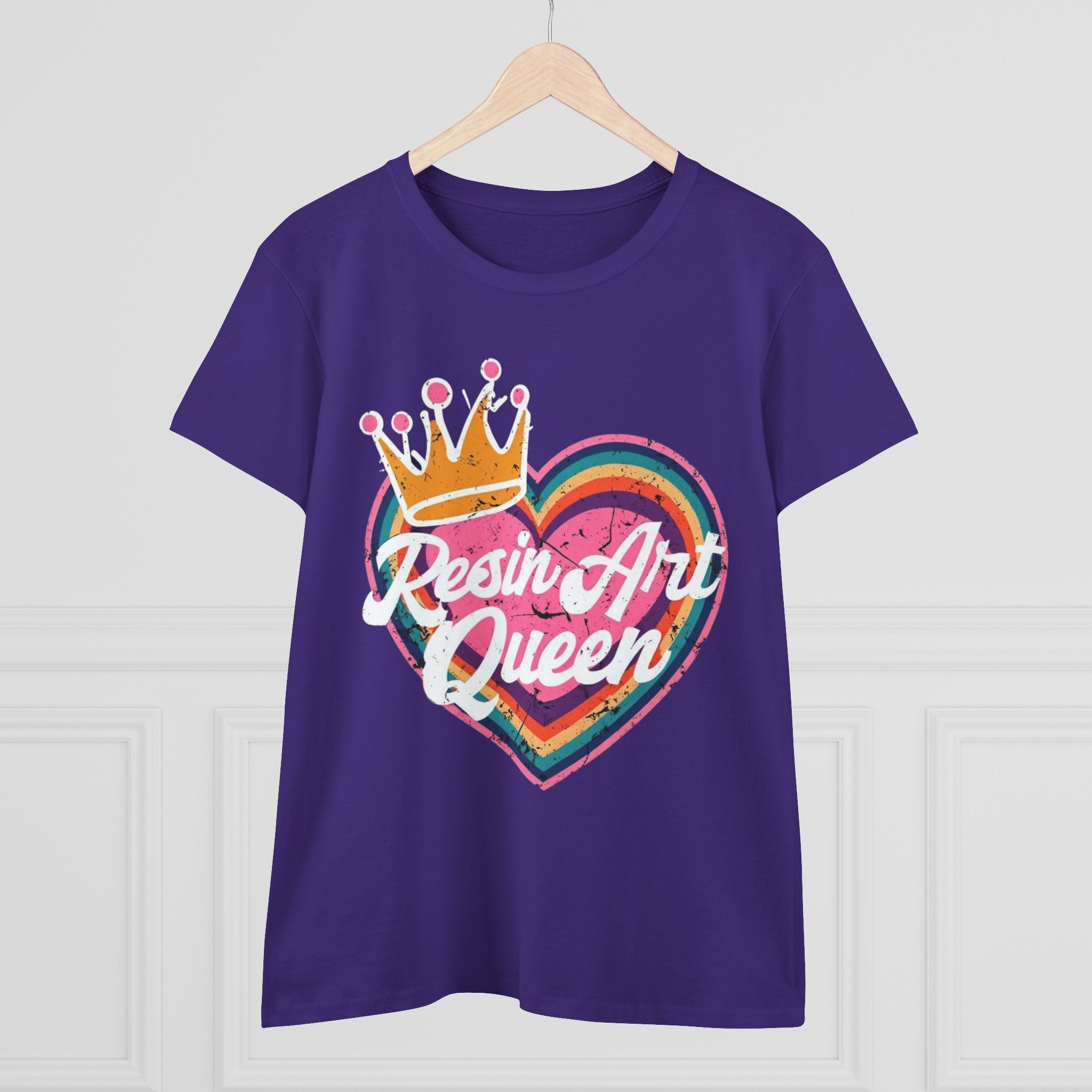 Resin Art Queen Tee - Fun, Colorful Cotton Shirt for Art Lovers, Gifts, Festivals, Home Parties, Creative Outfits