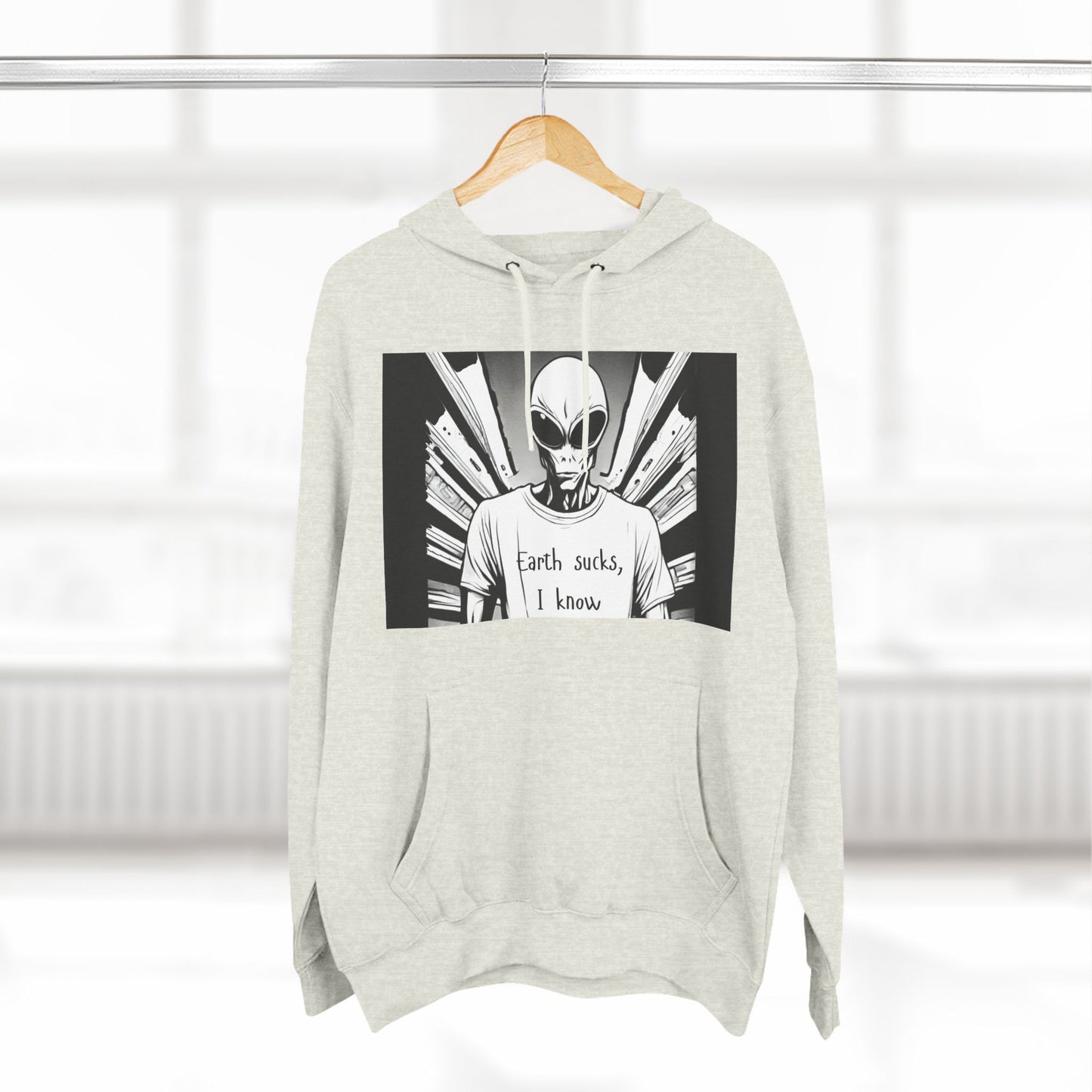 Fleece Hoodie - Earth Sucks I Know - Funny Graphic Design