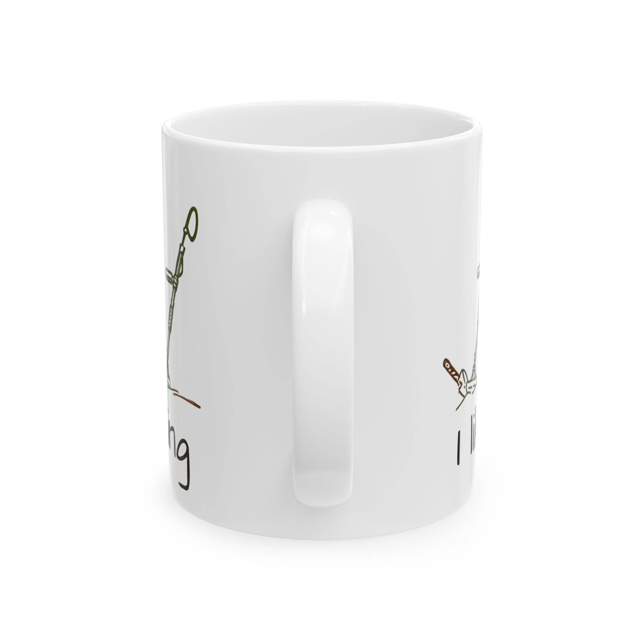 I like to swing my thing Metal Detectorist's Ceramic Mug Perfect Gift for Treasure Hunters, Metal Detecting Enthusiasts, Outdoor Adventures,