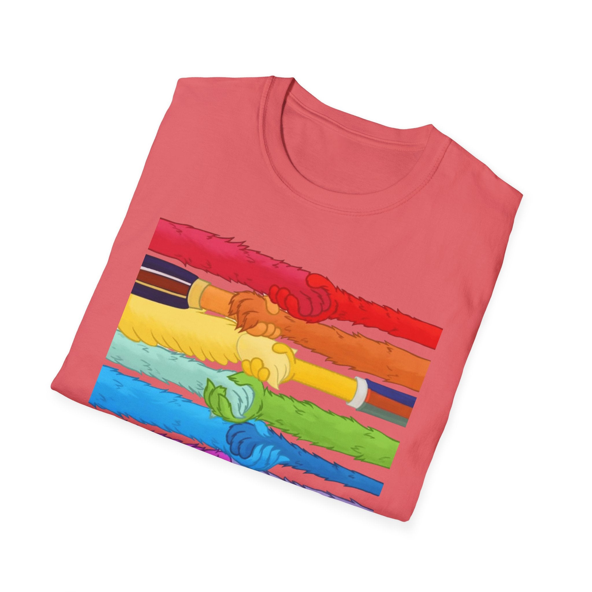 Pride Unity T-Shirt, Unisex Graphic Tee, LGBTQ+ Pride Shirt, Colorful Equality Apparel, Rainbow Friendship Tee, Support & Celebrate