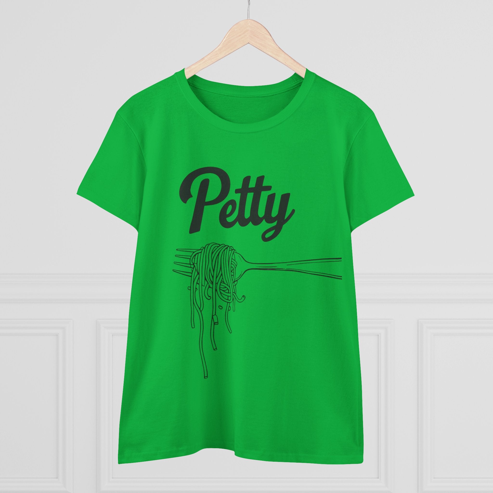 Petty spaghetti Women's Cotton Tee, Funny Graphic Tee, Casual Shirt, Gift for Foodies, Birthday Gift, Quirky Apparel gift for her
