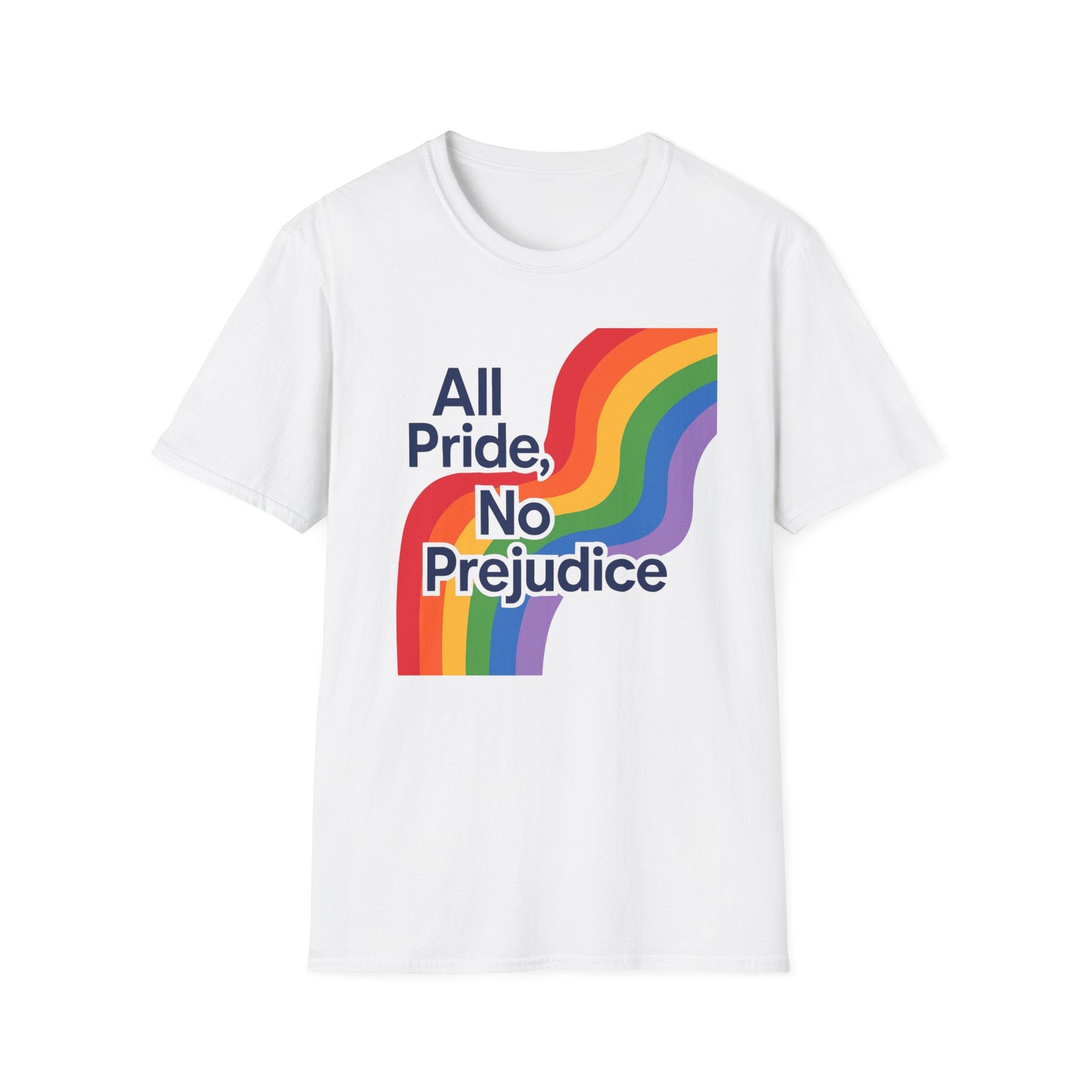 All pride no prejudice Pride Awareness Tee rainbow gift social justice T shirt