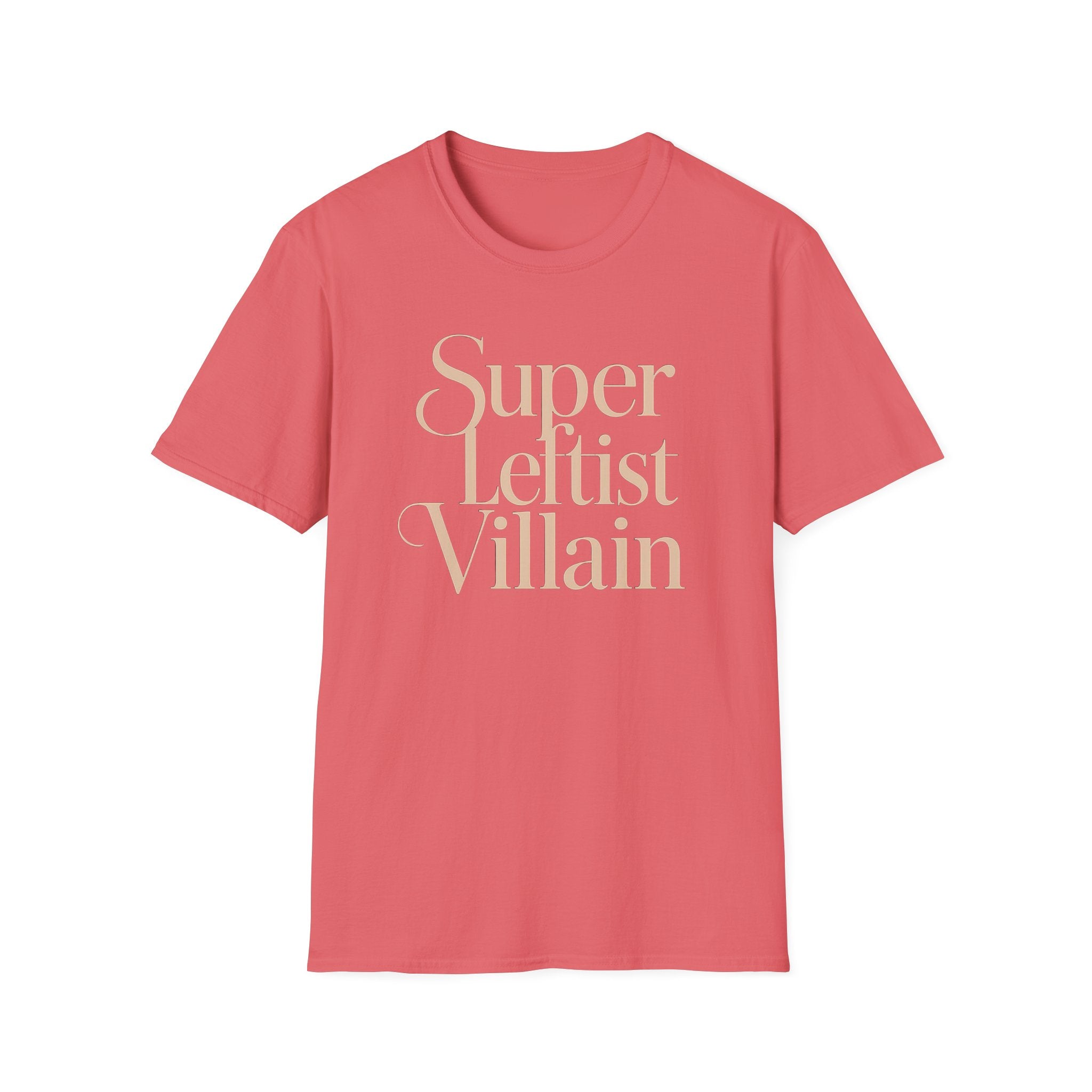 Super Leftist Villain Softstyle T-Shirt, Anti Trump Activist Shirt, Political Streetwear, Leftist Peace Love Tee, Social Justice Gift