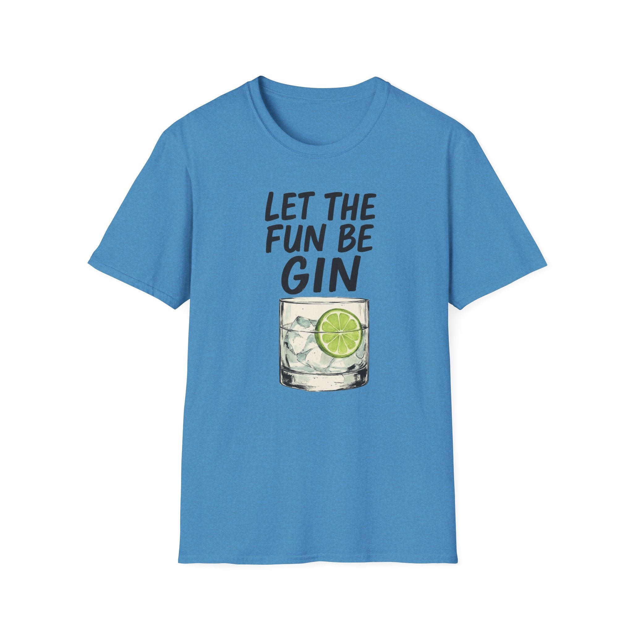 Let the Fun Be Gin Tee, Gin Cocktail Party T-Shirt, Let the Fun Be Gin Tee, Unisex Drinking Shirt, Softstyle Alcohol Top, Mixology Gift