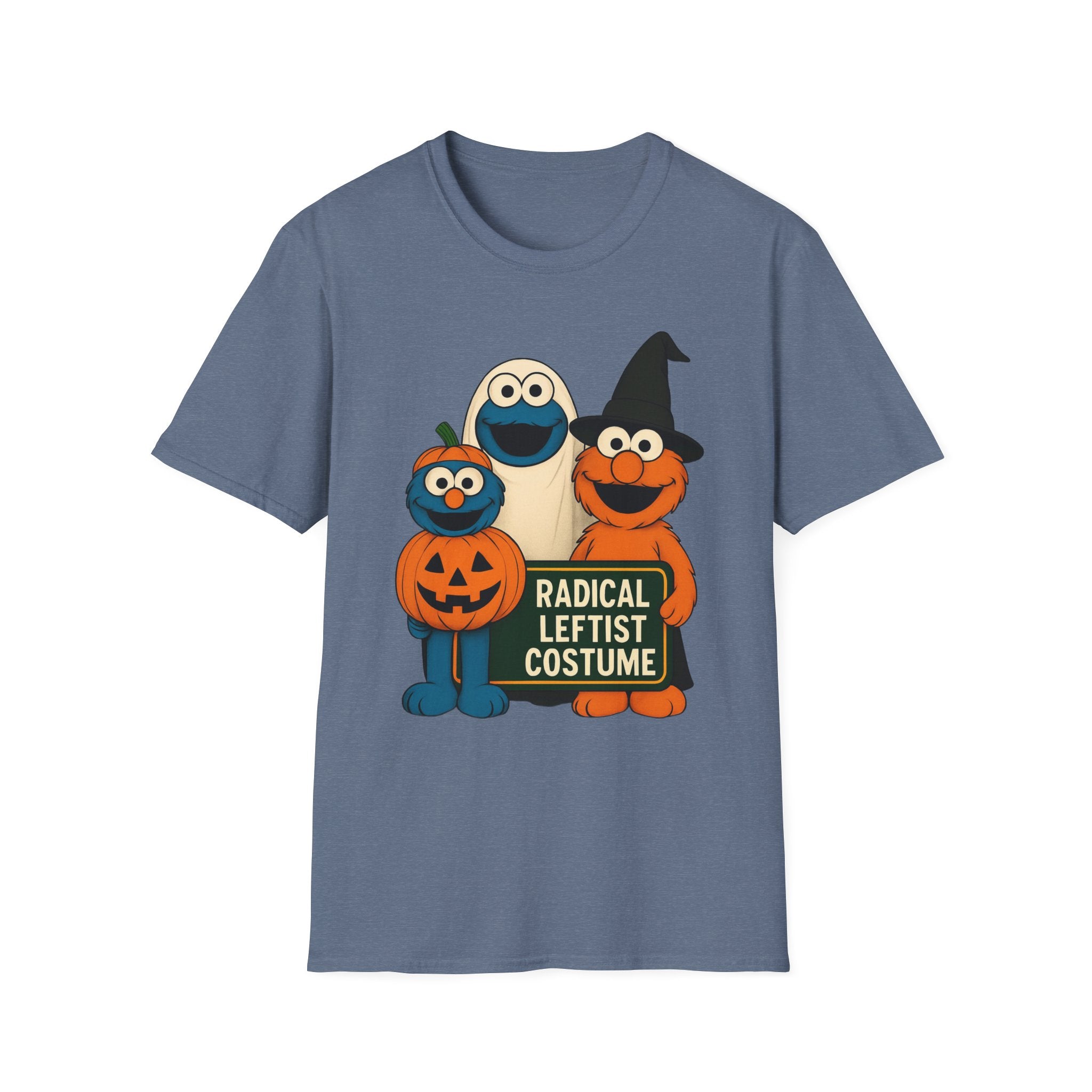 Radical Leftist Costume T-Shirt, Halloween gift Nostalgia Puppets Kindness Diversity Social Justice Anti-Trump Tee, Unisex Softstyle Top