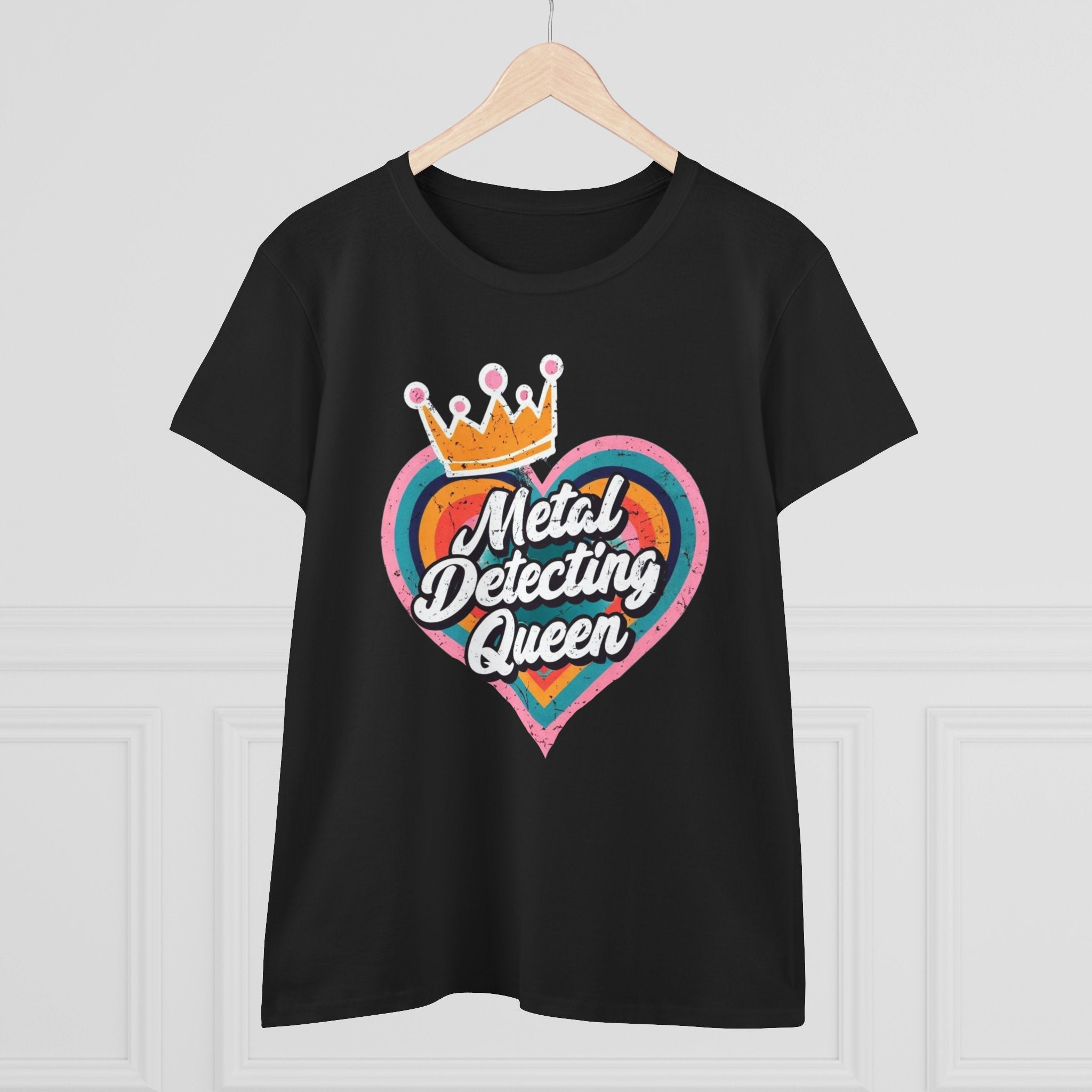 Metal Detecting Queen T-Shirt, Fun Tee for Hobbyists, Gift for Treasure Hunters, Everyday Casual Wear, Perfect for Outdoors