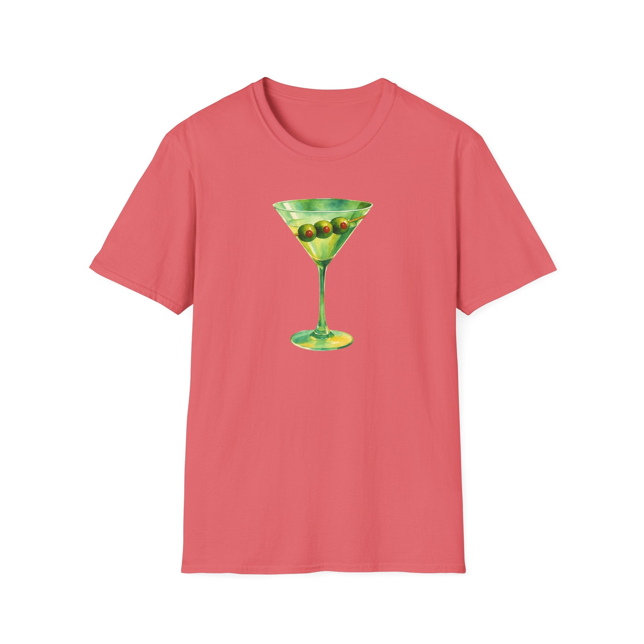 Martini Graphic T-Shirt | Unisex Softstyle Tee | Perfect for Cocktail Lovers, Parties, and Unique Gift Idea, Birthday, Summer Fun gift