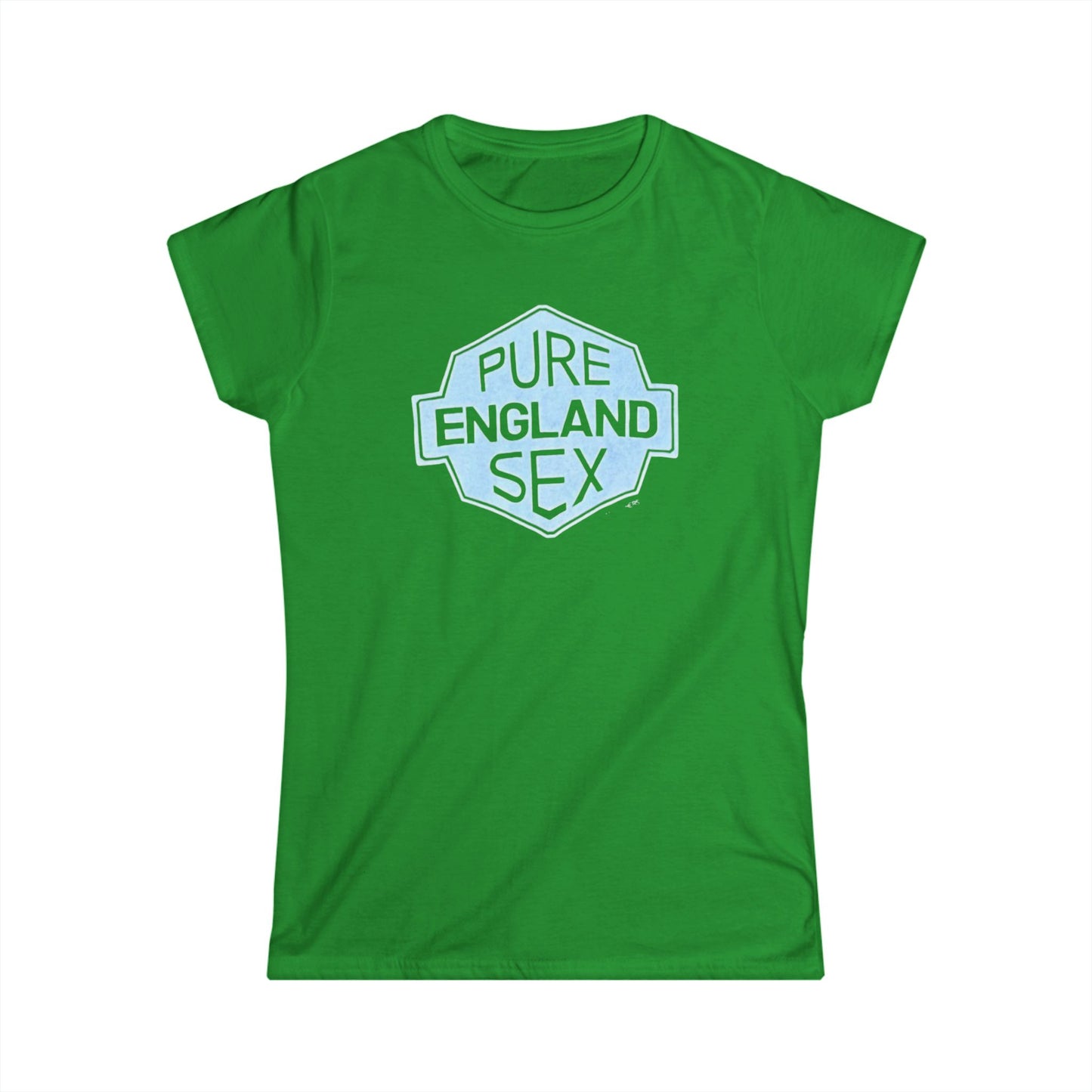 Pure England Sex Tee, Casual Women's Shirt, Funny Graphic Top, Gift for Her, Summer Fashion, Trendy Softstyle Tee white lotus