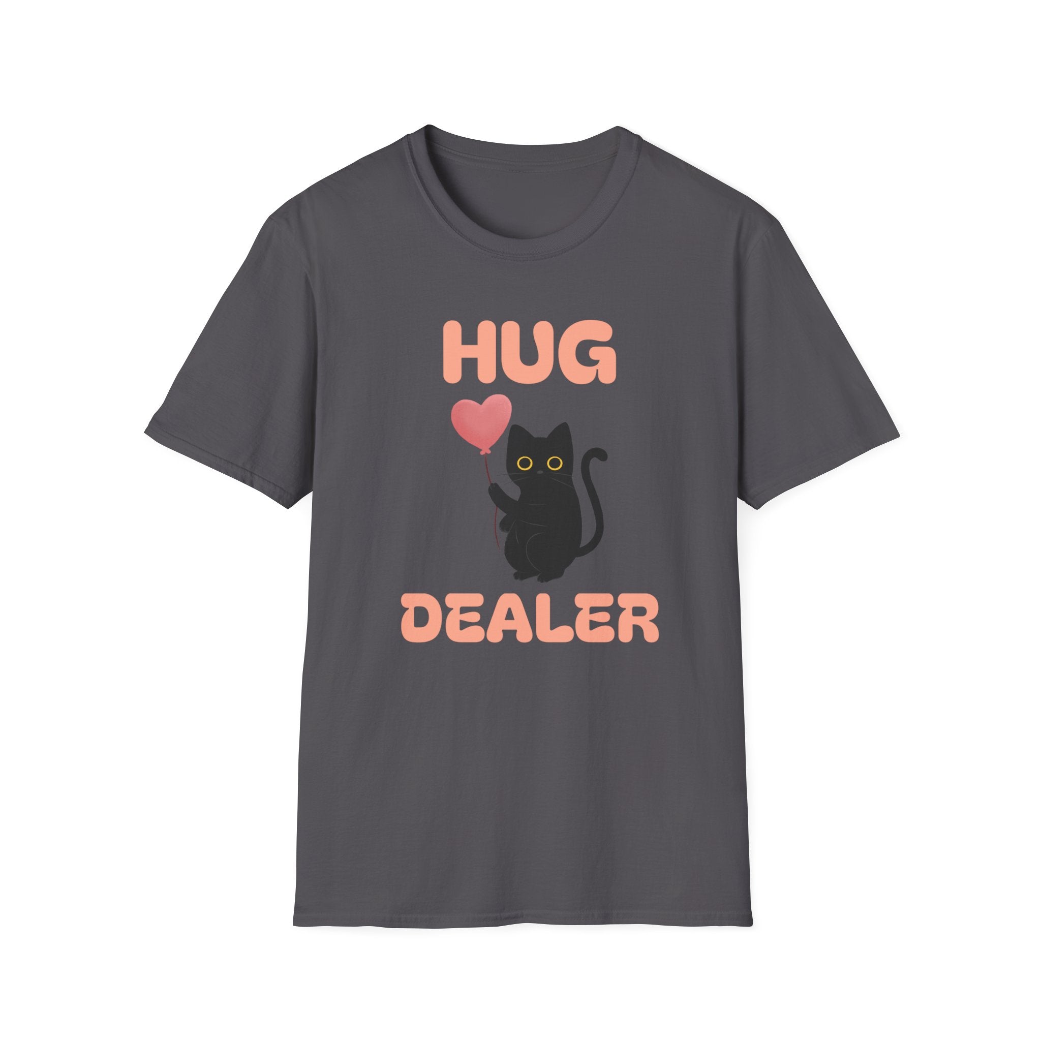 Hug Dealer fun cat Unisex Softstyle T-Shirt, Funny Cat Lover Gift, Cute Tee, Cat Mom Shirt, Trendy Graphic Tee Christmas gift sarcasm