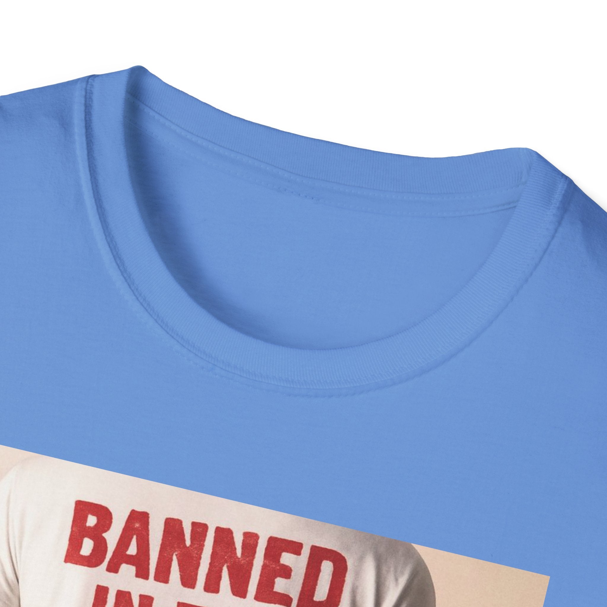 Banned in the USA Political Activist T-Shirt, Liberal Tee, Anti-Trump Christmas Gift, Unisex Softstyle Shirt Kimmel Colbert socia justice