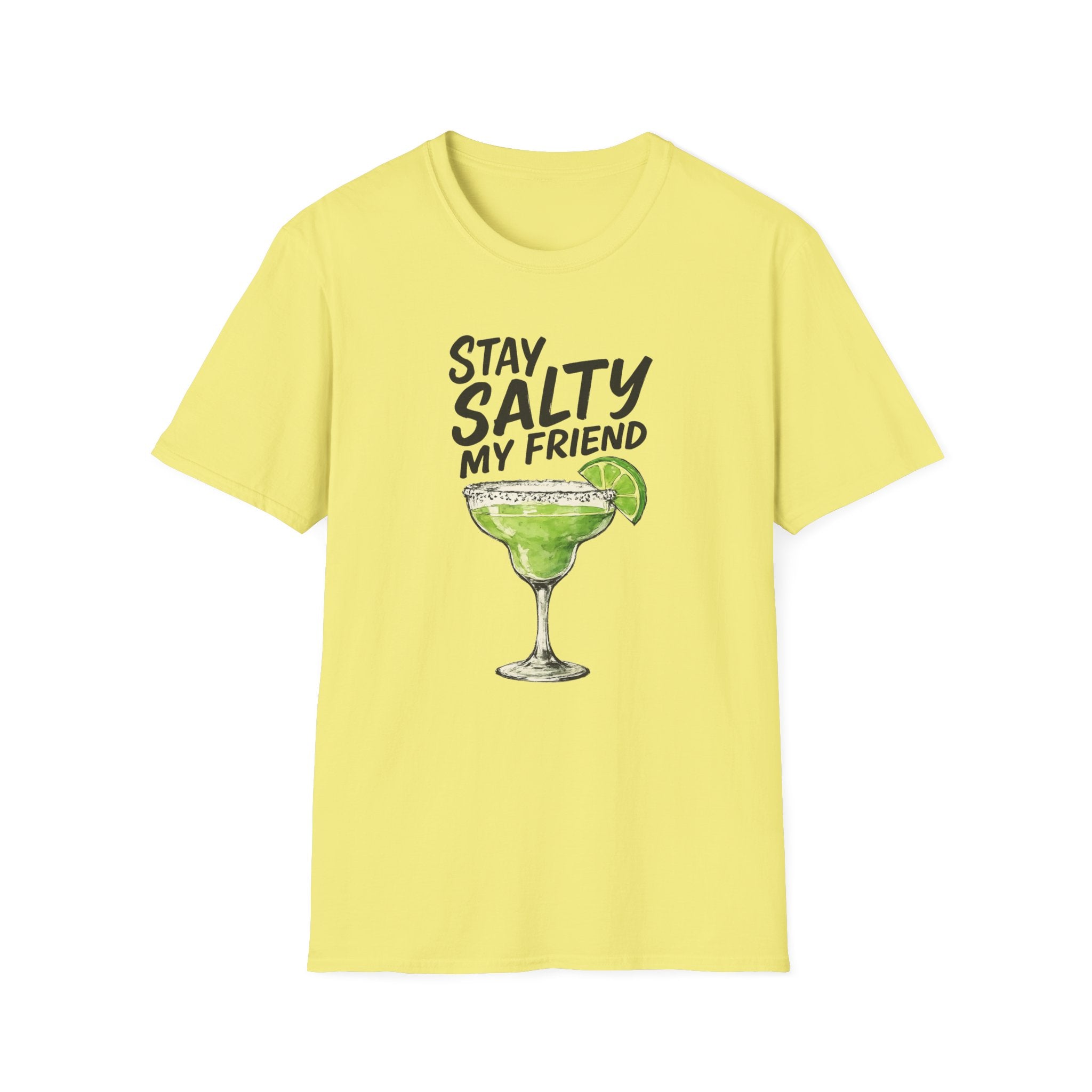 Stay Salty my friend Margarita Cocktail T-shirt, Tequila Drink Party Tee, Unisex Softstyle Top, Funny Graphic Shirt