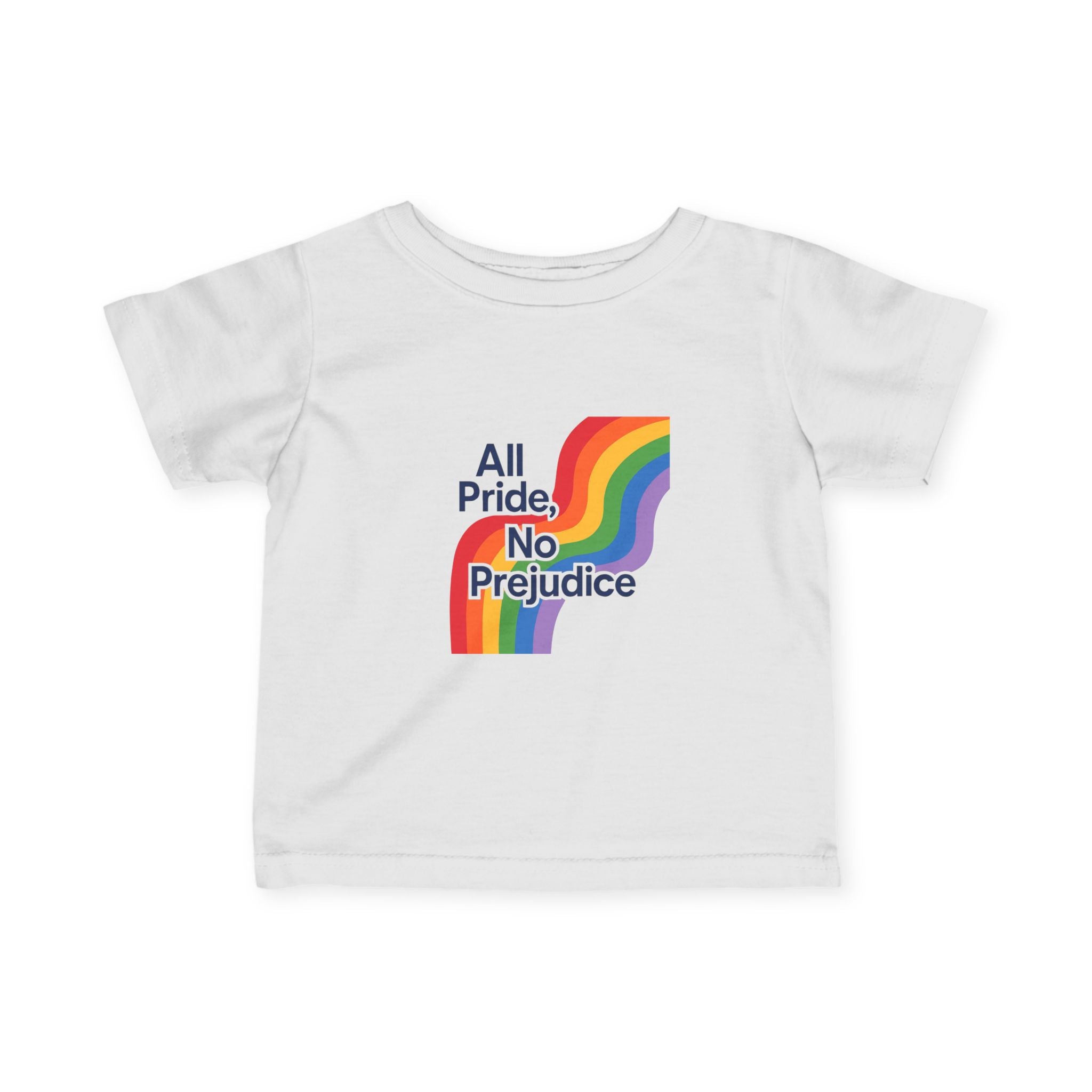 Rainbow Pride Infant Tee, Gay Rights Baby Shirt, Social Justice LGBTQ Onesie, No Prejudice Toddler Top, Pride Parade Kids Clothing