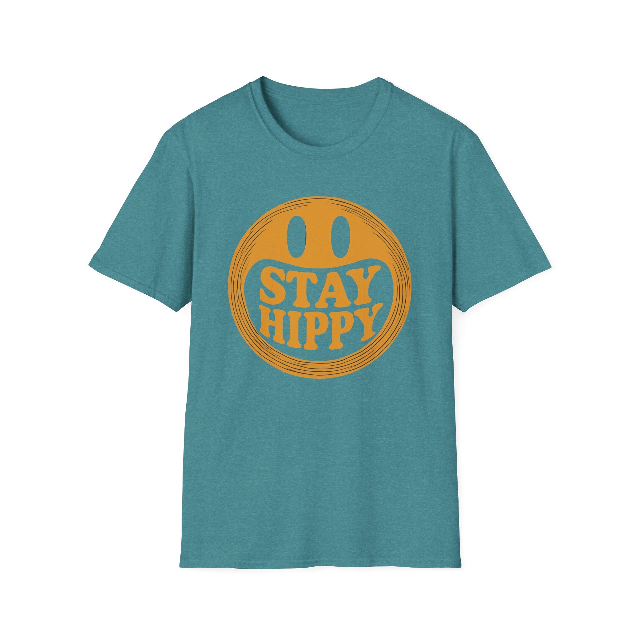 Stay Hippy Stay Happy Unisex T-Shirt, Hippie Graphic Tee, Positive Vibes Shirt, Bohemian Clothing, Festival Attire boho