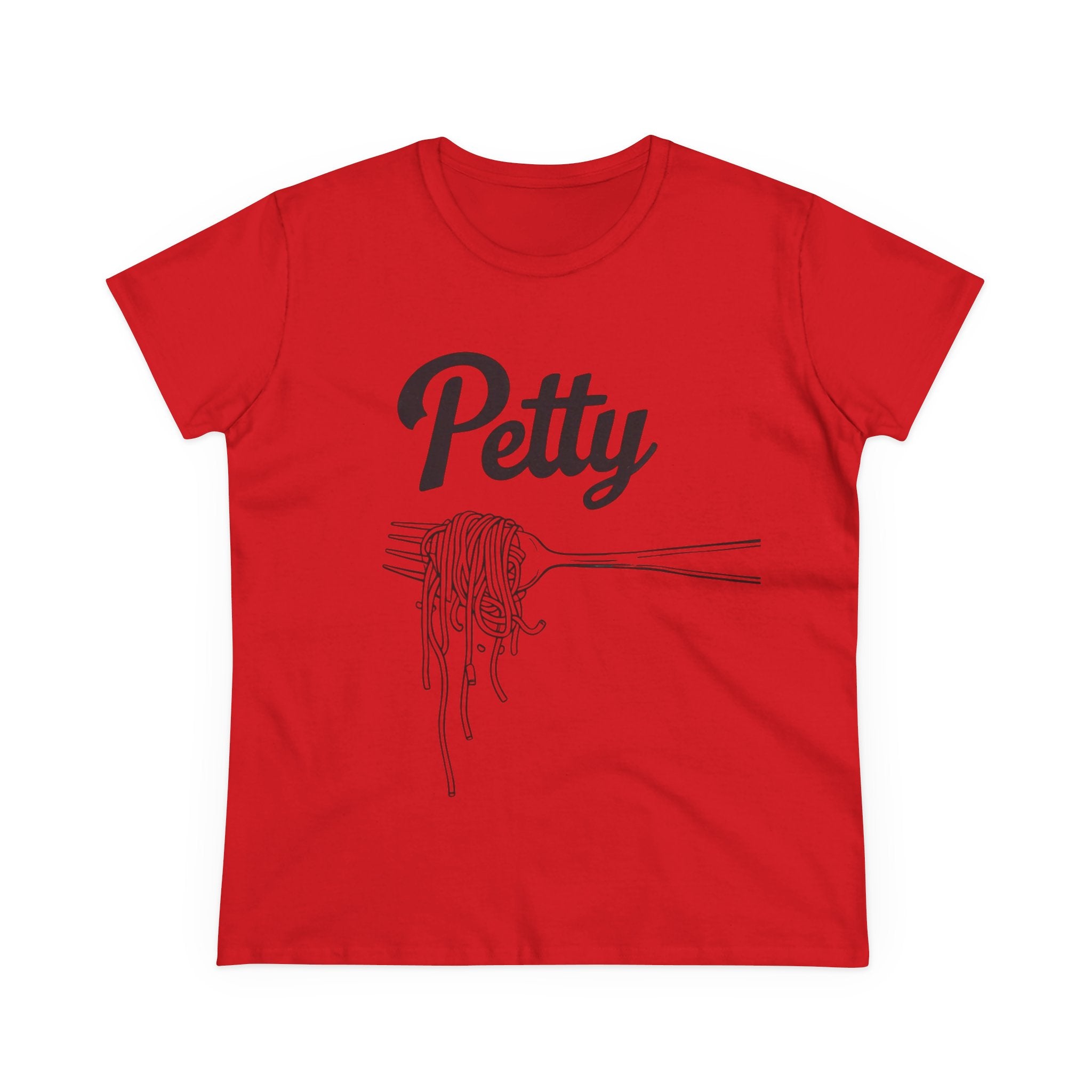 Petty spaghetti Women's Cotton Tee, Funny Graphic Tee, Casual Shirt, Gift for Foodies, Birthday Gift, Quirky Apparel gift for her