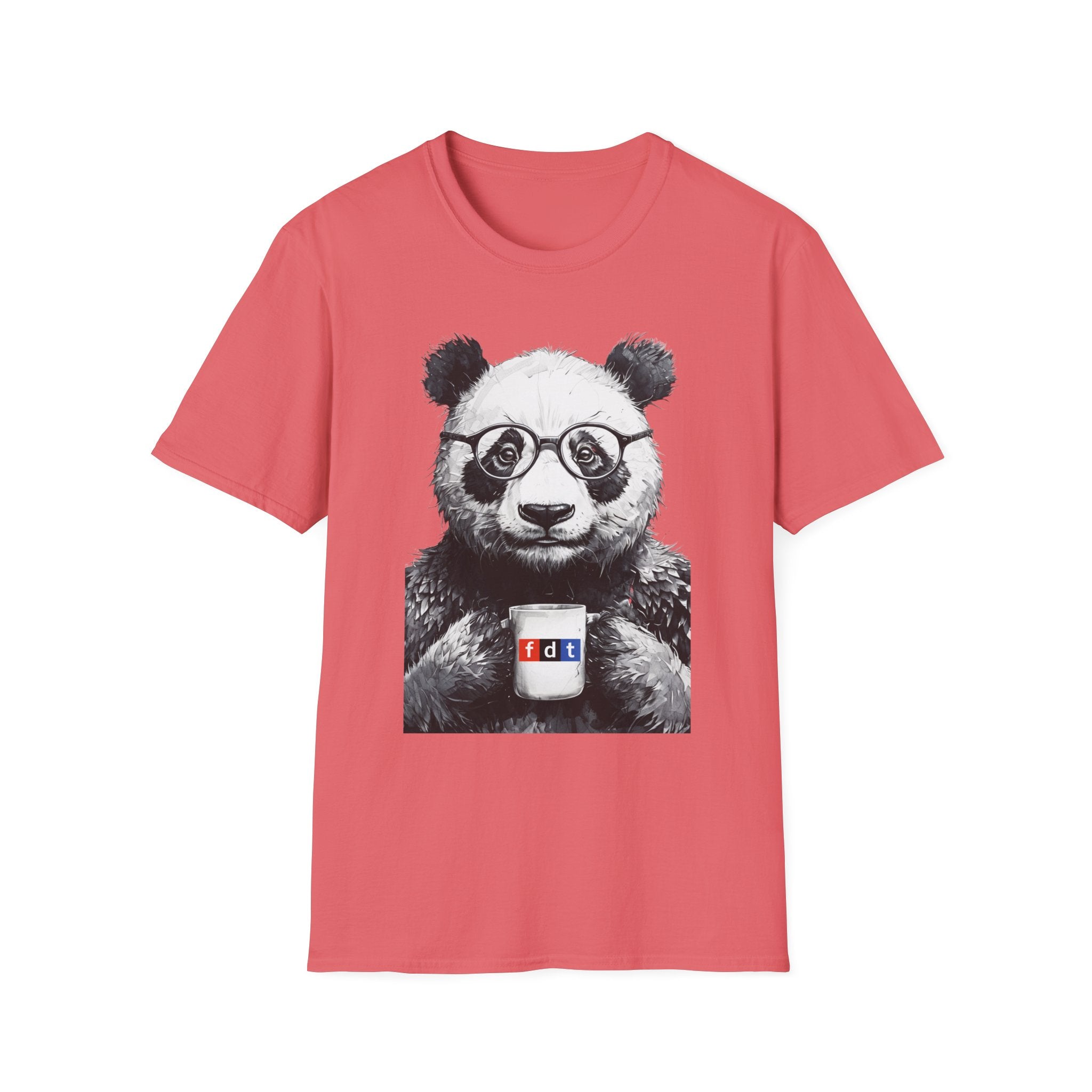 Social Justice Panda Coffee Protest FDT Unisex Softstyle T-Shirt, Anti Trump Activist Tee, Political Statement Shirt