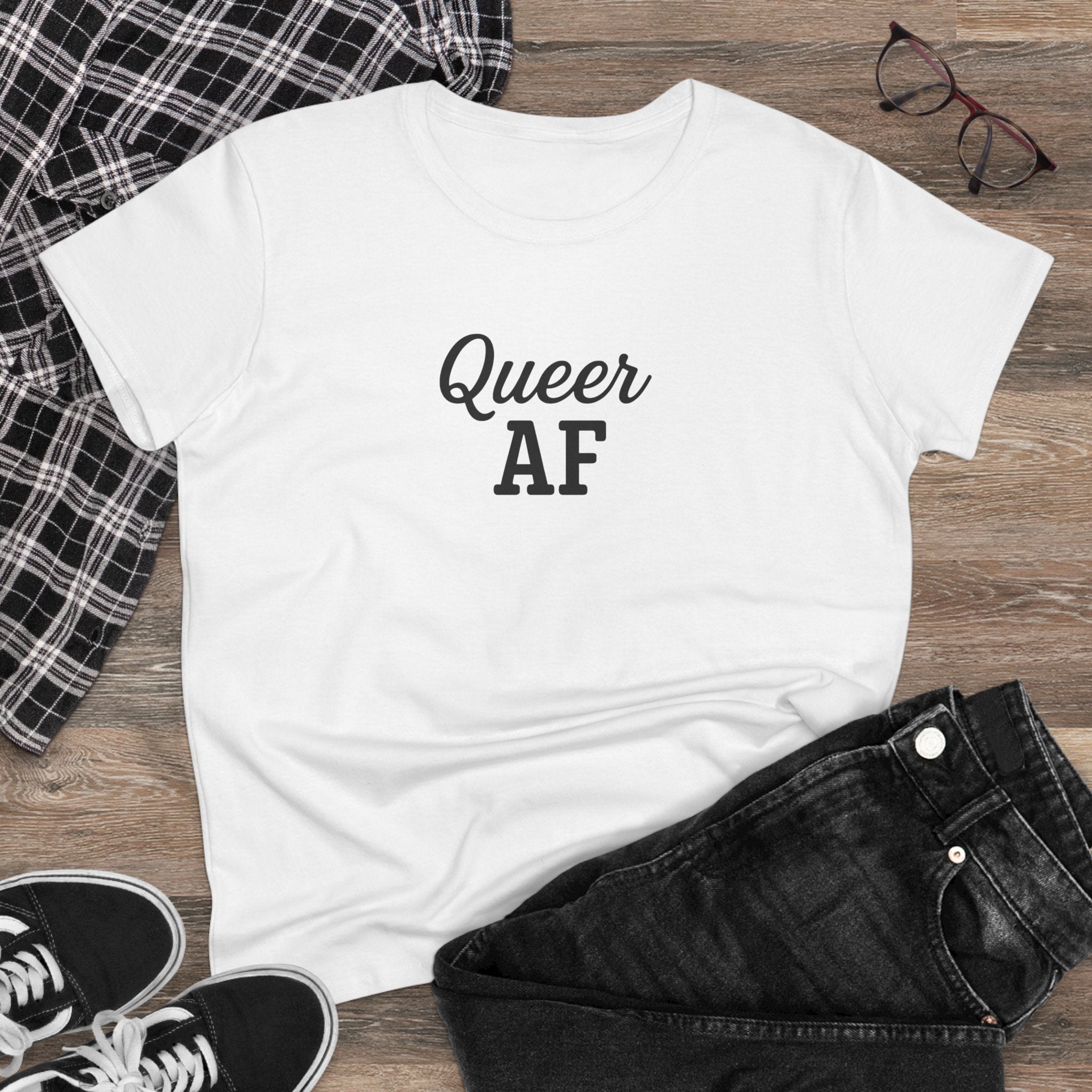 Queer AF LGBTQ Gay rights design, Gay Pride Shirt, Lesbian T-shirt, Equality Top, LGBTQ+ Graphic Tee activists equal rights
