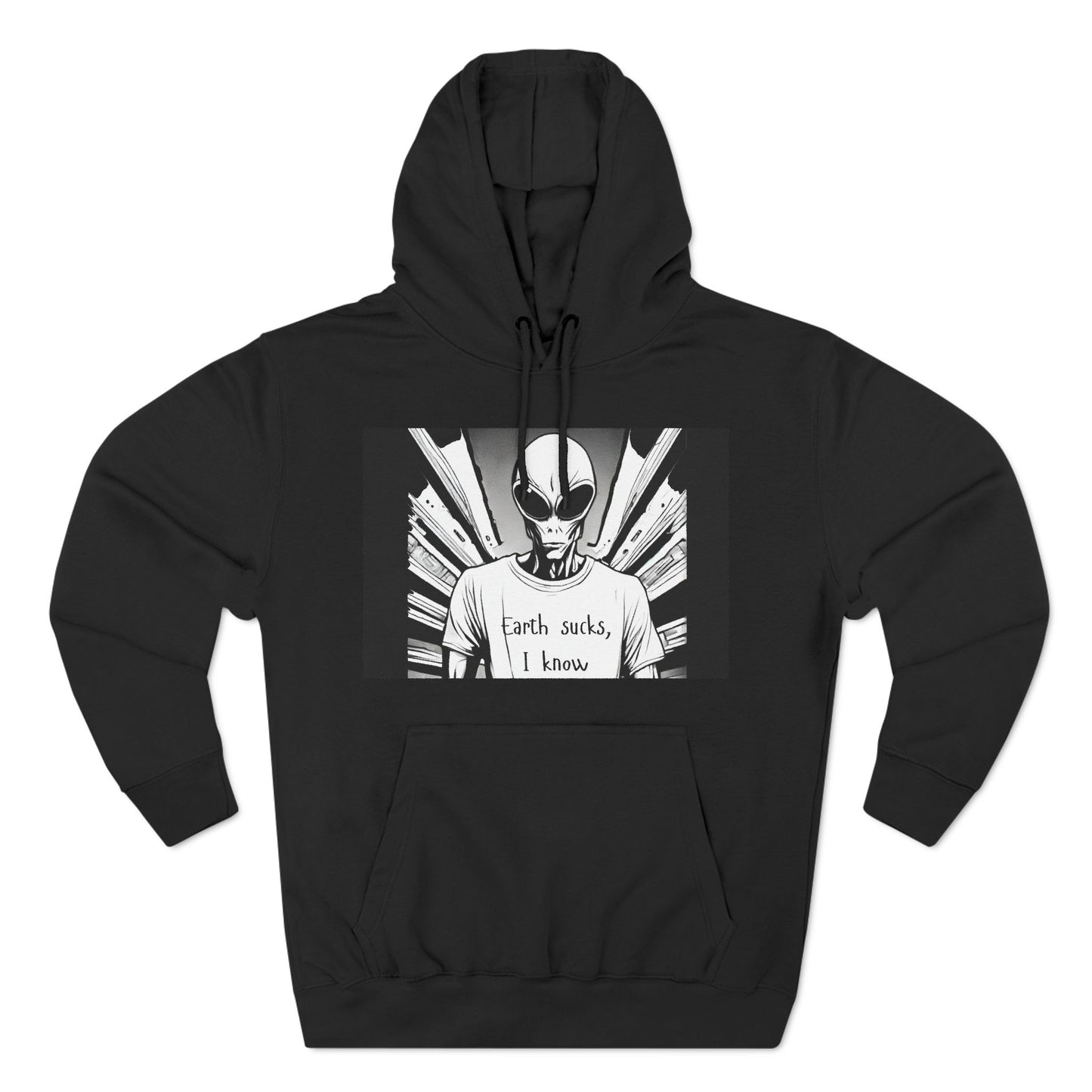 Fleece Hoodie - Earth Sucks I Know - Funny Graphic Design