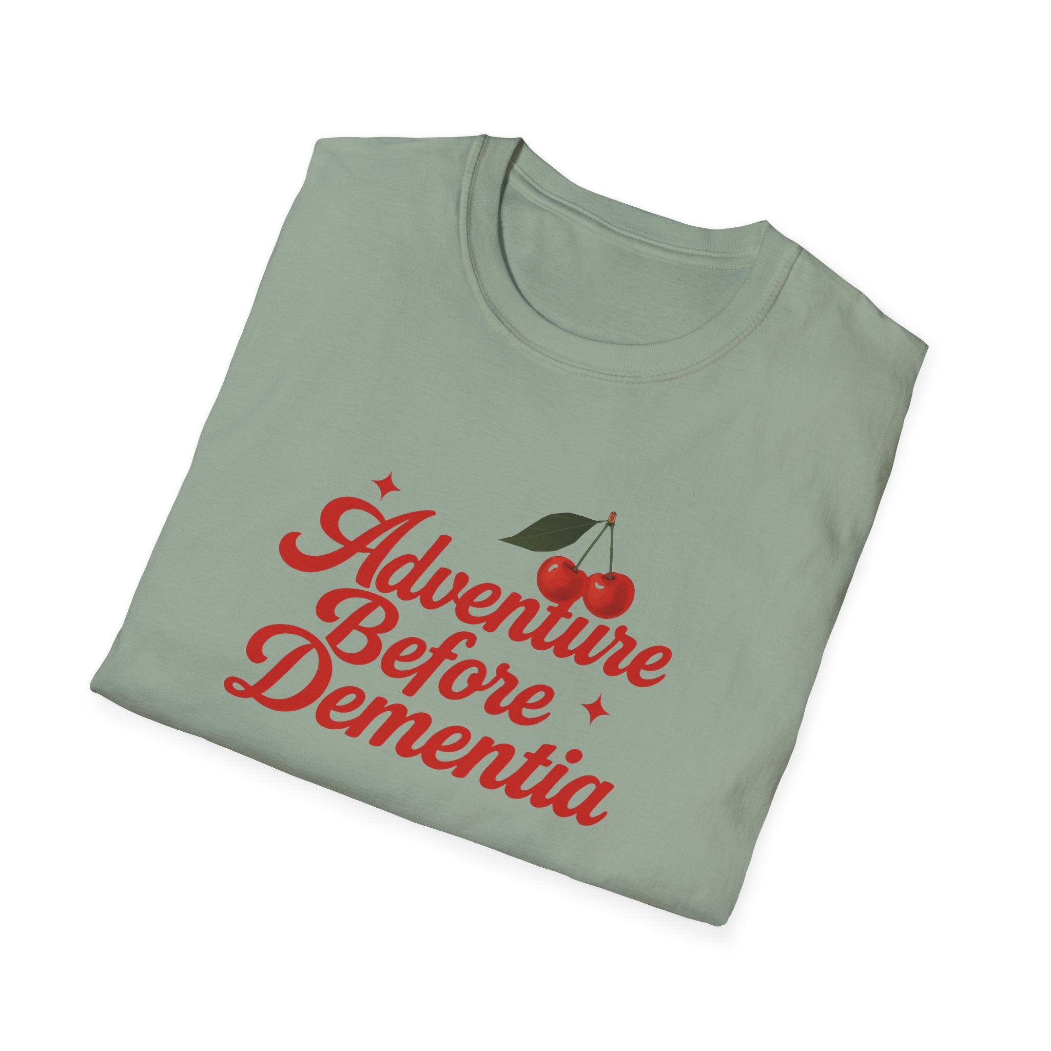 Adventure Before Dementia T-Shirt, Unisex Tee for Caregivers, Memory Awareness, Cozy Casual Wear, Gift Idea for Friends retirement gift