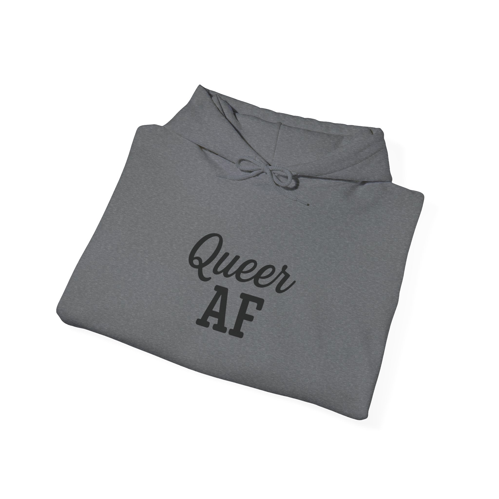 Queer AF Gay Pride Hoodie, Anti Trump Social Justice Sweatshirt, LGBTQ Gifts, Unisex Hooded Jumper