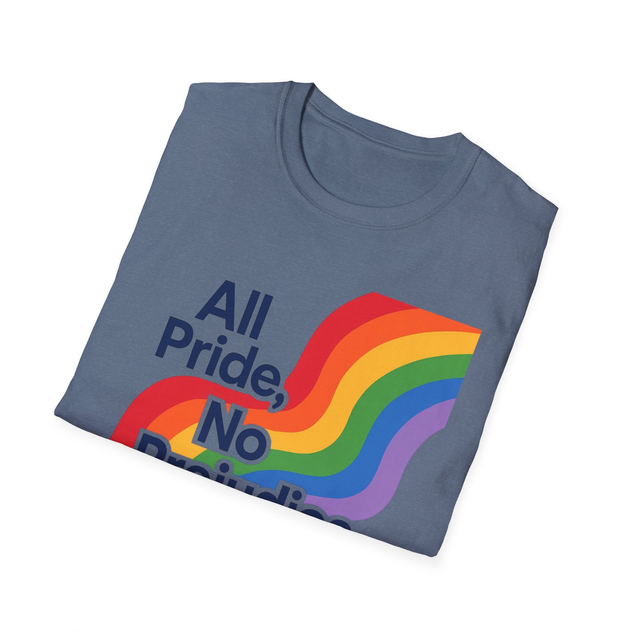 All pride no prejudice Pride Awareness Tee rainbow gift social justice T shirt