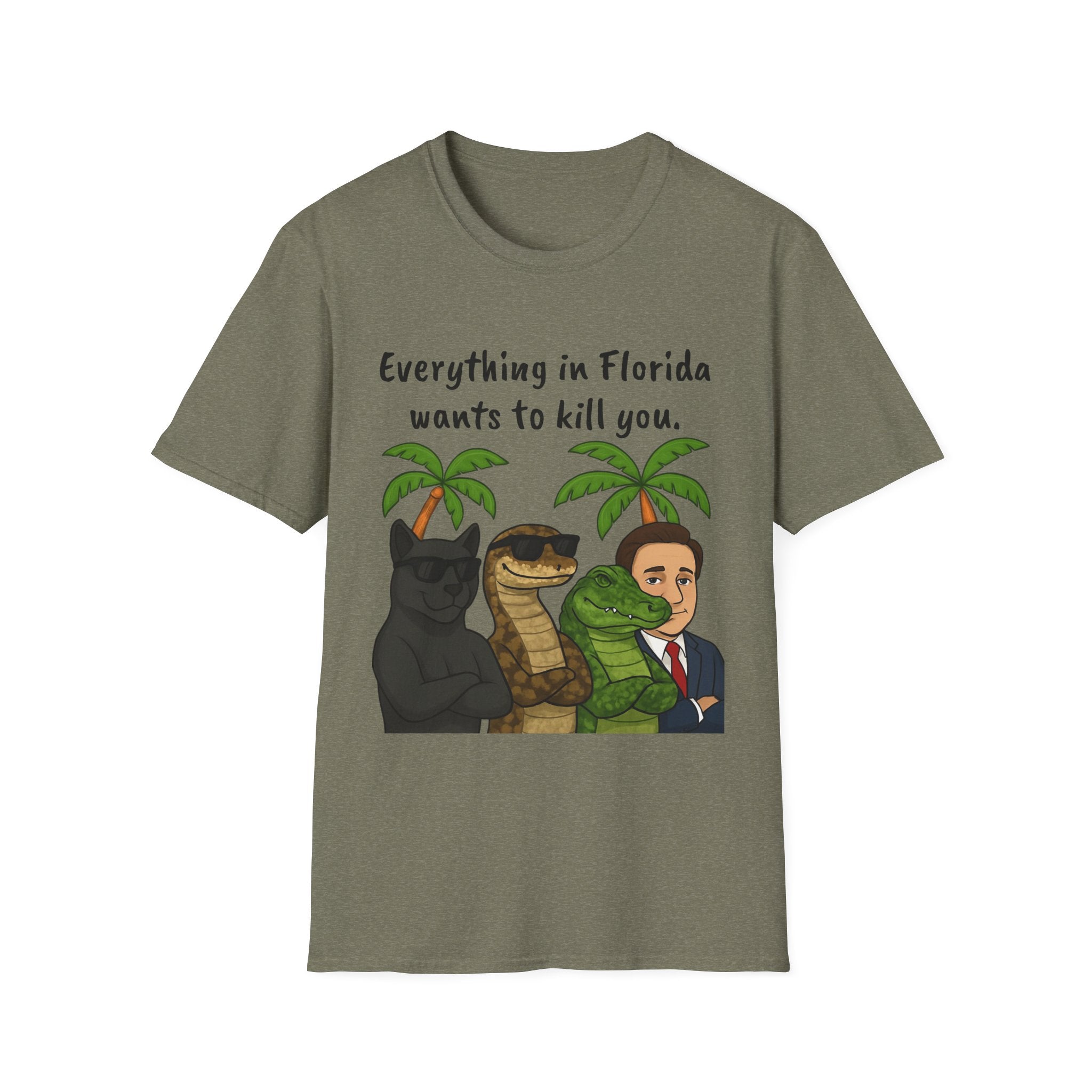 Florida wants to kill you T-Shirt, Funny Graphic Tee, Sarcastic Unisex Top, Lightweight Shirt, Trendy State Tee, Unique Gift for Him/Her