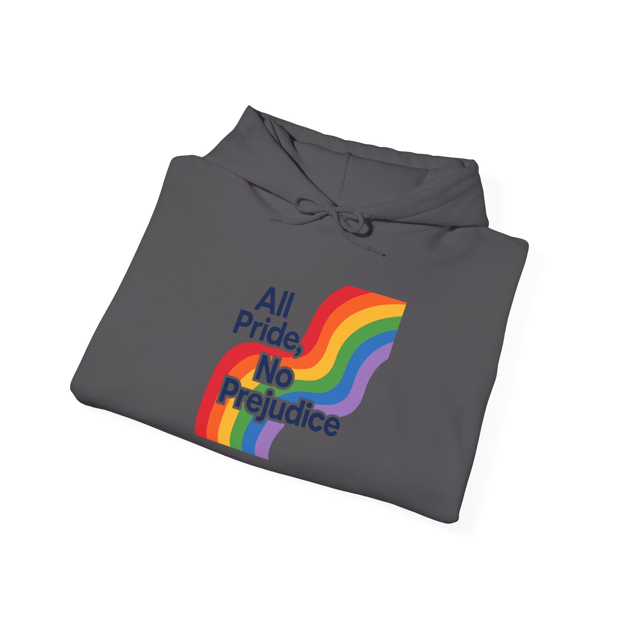 Pride Celebration Hoodie, Unisex Rainbow Sweatshirt, LGBTQ+ Hoodie, All Pride No Prejudice Sweatshirt, Comfortable Pride Wear anti trump