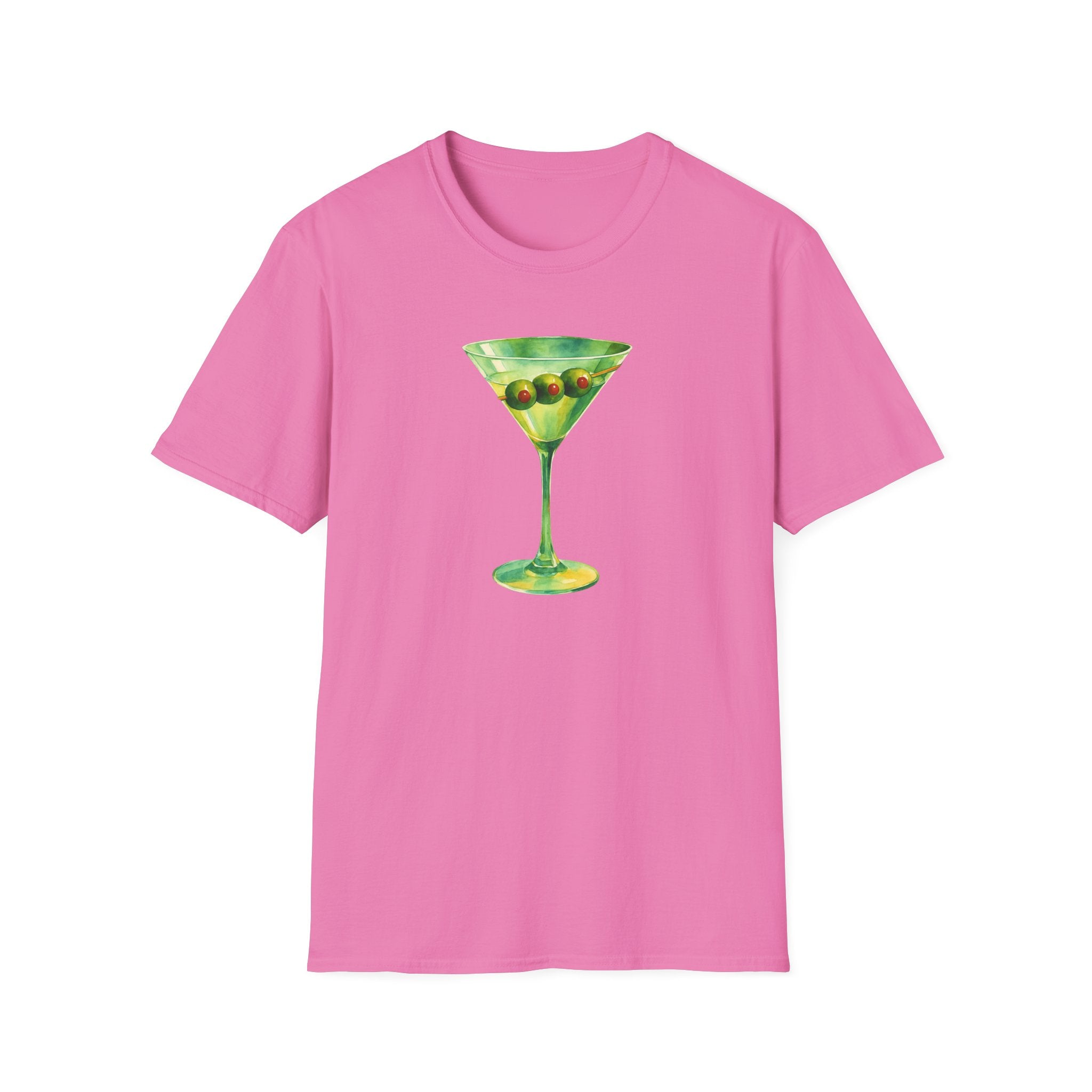 Martini Graphic T-Shirt | Unisex Softstyle Tee | Perfect for Cocktail Lovers, Parties, and Unique Gift Idea, Birthday, Summer Fun gift