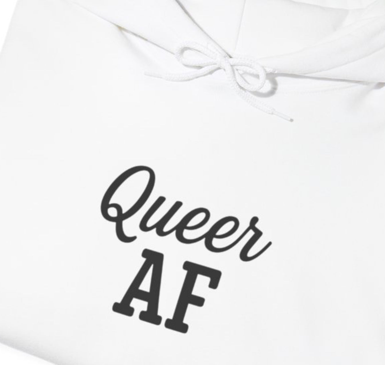 Queer AF Gay Pride Hoodie, Anti Trump Social Justice Sweatshirt, LGBTQ Gifts, Unisex Hooded Jumper