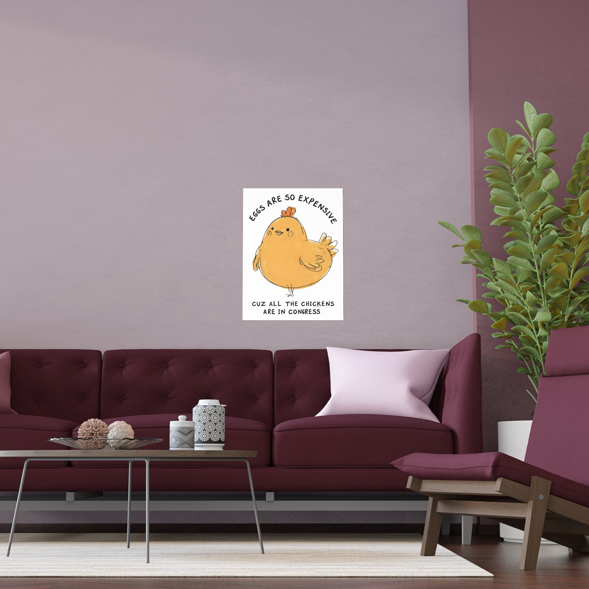 Eggs are Expensive Protest Sign Print, Wall Art, Home Decor, Funny Poster Gift, Indoor Outdoor Art Silk Poster, anti Trump