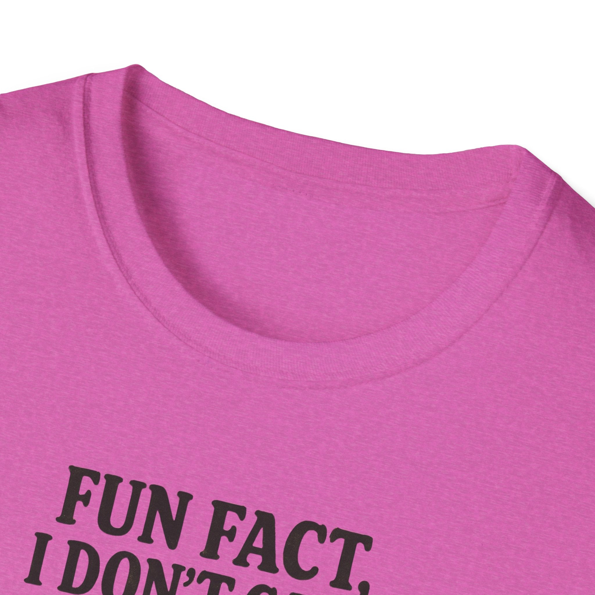 I dont care Sarcastic Cat Lover Unisex Softstyle T-Shirt, Funny Graphic Tee, Zero F's Given Animal Shirt,Humorous Tee for Cat Owners