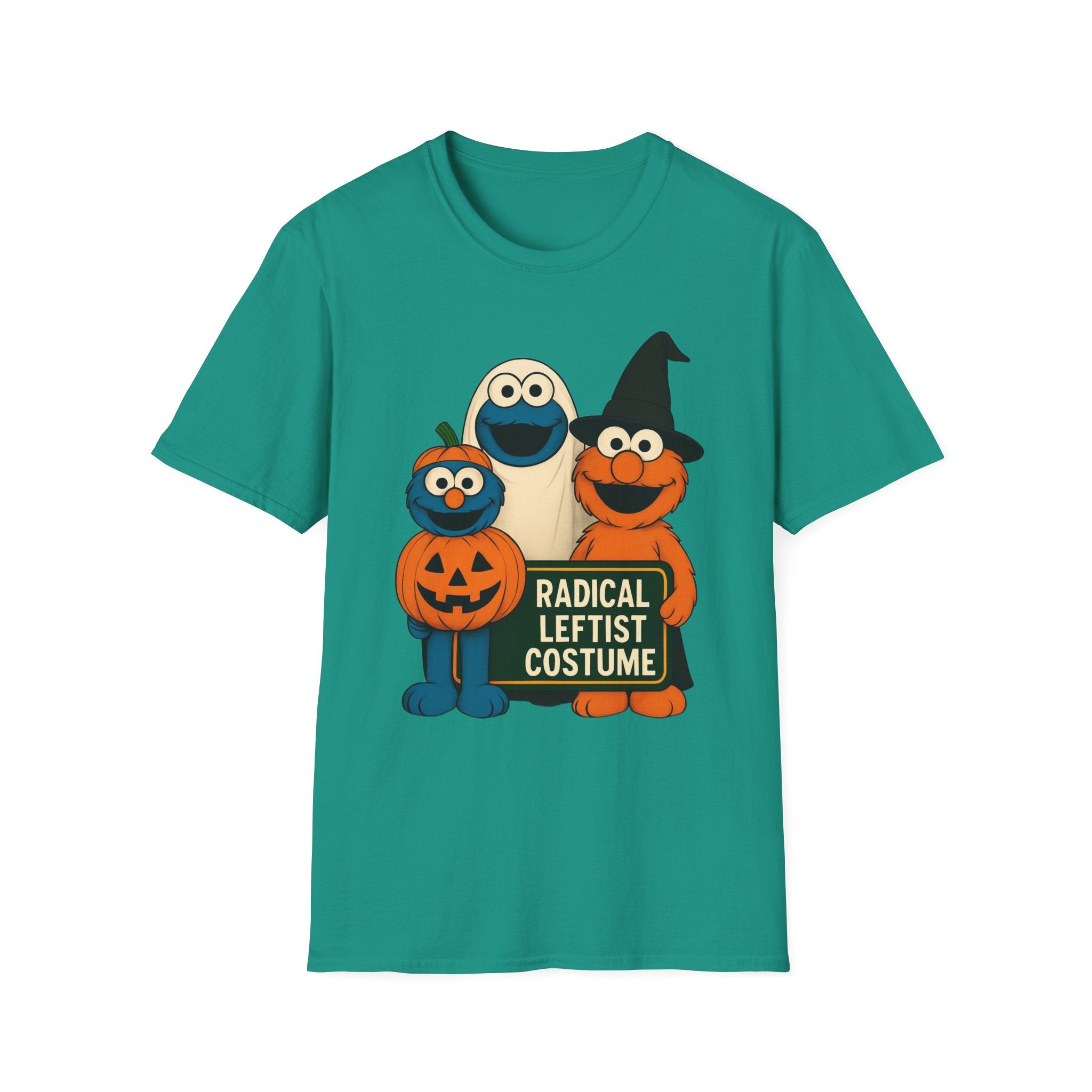 Radical Leftist Costume T-Shirt, Halloween gift Nostalgia Puppets Kindness Diversity Social Justice Anti-Trump Tee, Unisex Softstyle Top